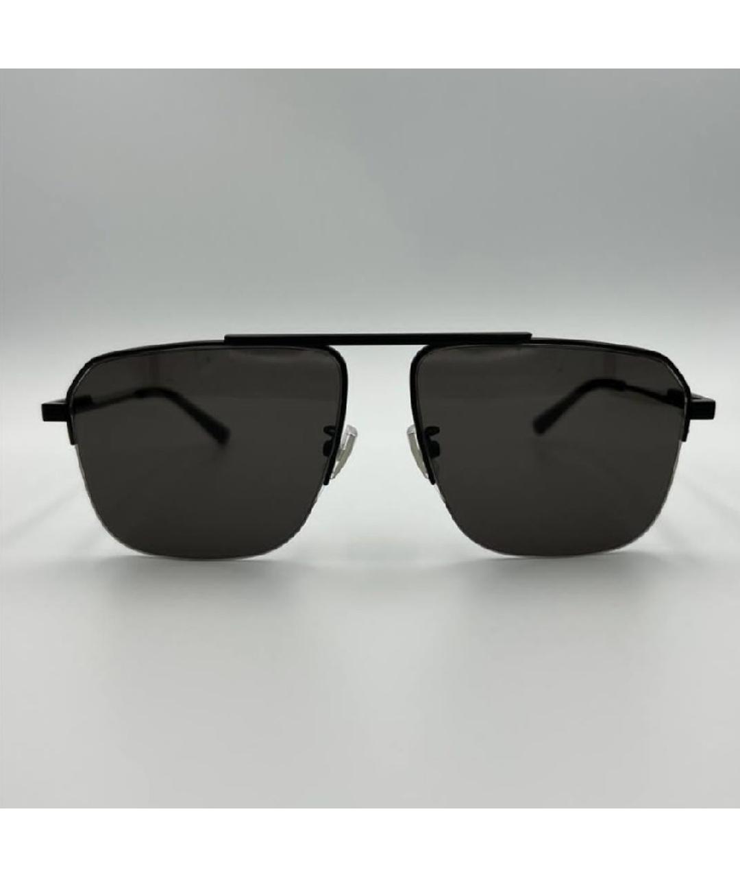 BOTTEGA VENETA Черные металлические солнцезащитные очки, фото 6