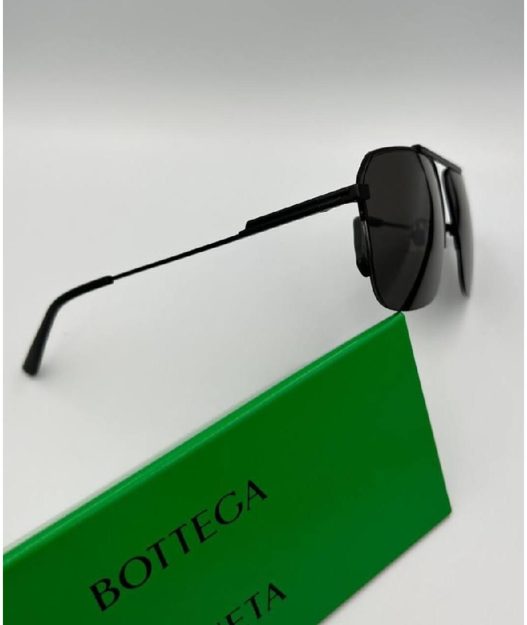 BOTTEGA VENETA Черные металлические солнцезащитные очки, фото 5