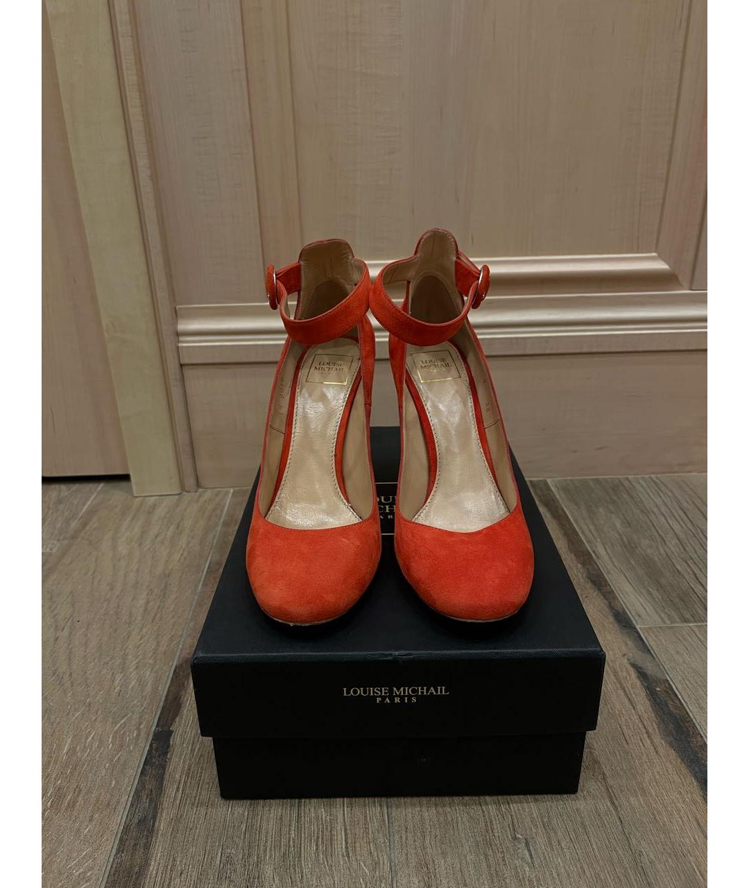 Louise Michail Оранжевое замшевые туфли, фото 3