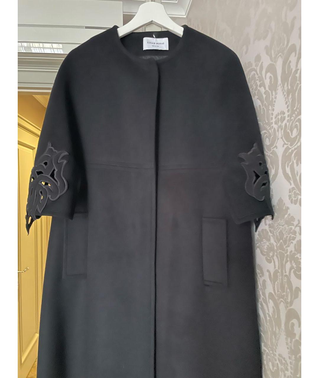 ZUHAIR MURAD Черное шерстяное пальто, фото 2
