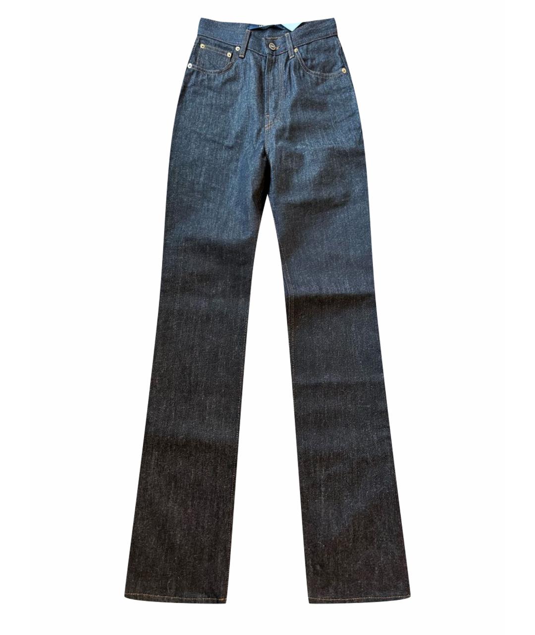 JACQUEMUS Темно-синие хлопковые прямые джинсы, фото 1