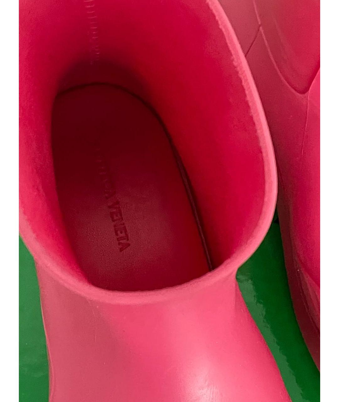 BOTTEGA VENETA Розовые резиновые ботильоны, фото 3