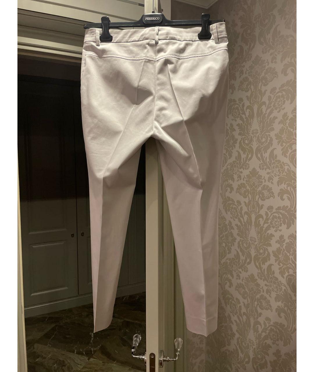 EREDA Серые хлопко-эластановые прямые брюки, фото 3