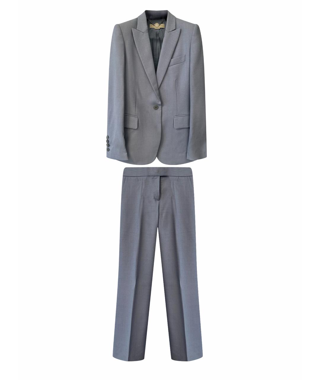 STELLA MCCARTNEY Голубой шерстяной костюм с брюками, фото 1