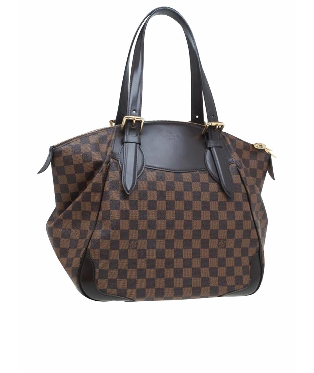 LOUIS VUITTON Коричневая кожаная сумка тоут, фото 1