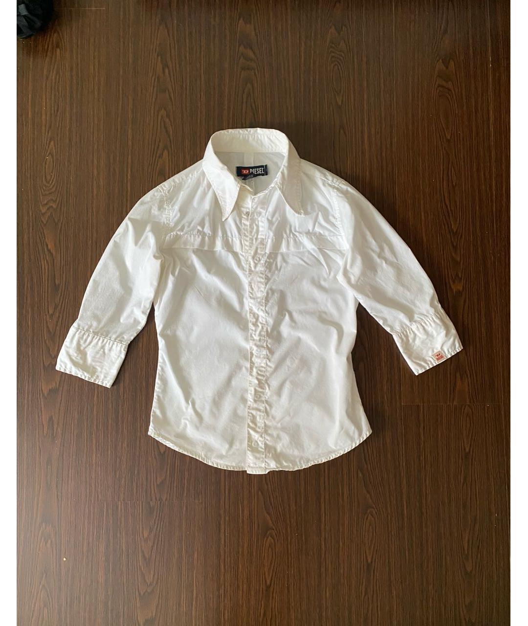 DIESEL Белая хлопковая рубашка, фото 8