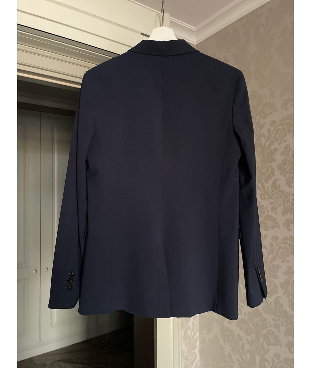 THEORY Темно-синий шерстяной жакет/пиджак, фото 2