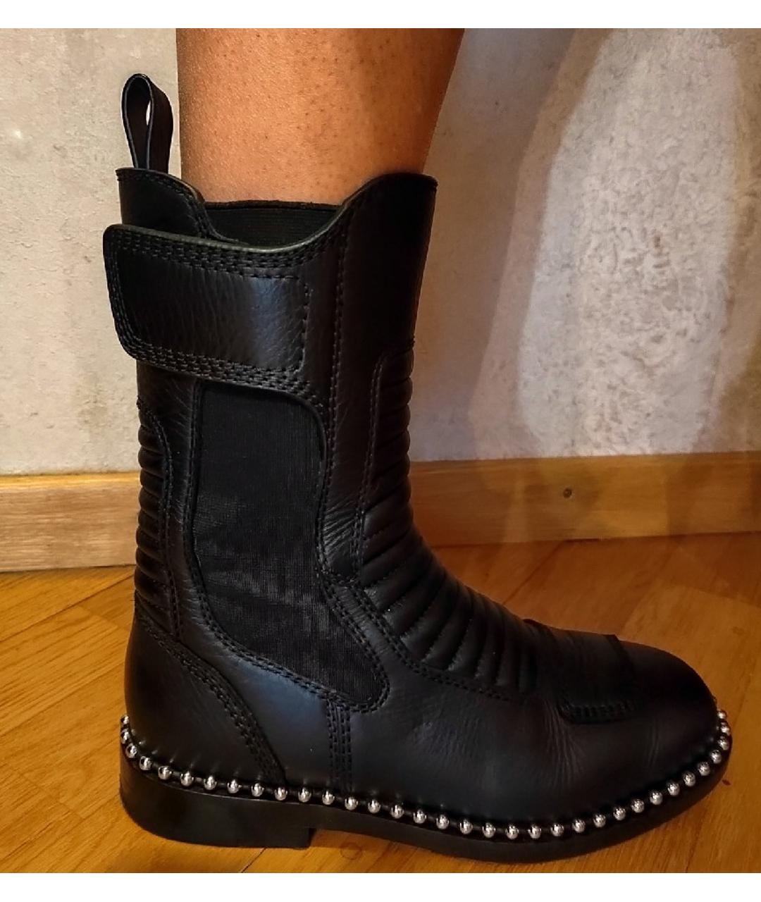 ALEXANDER WANG Черные кожаные ботинки, фото 8