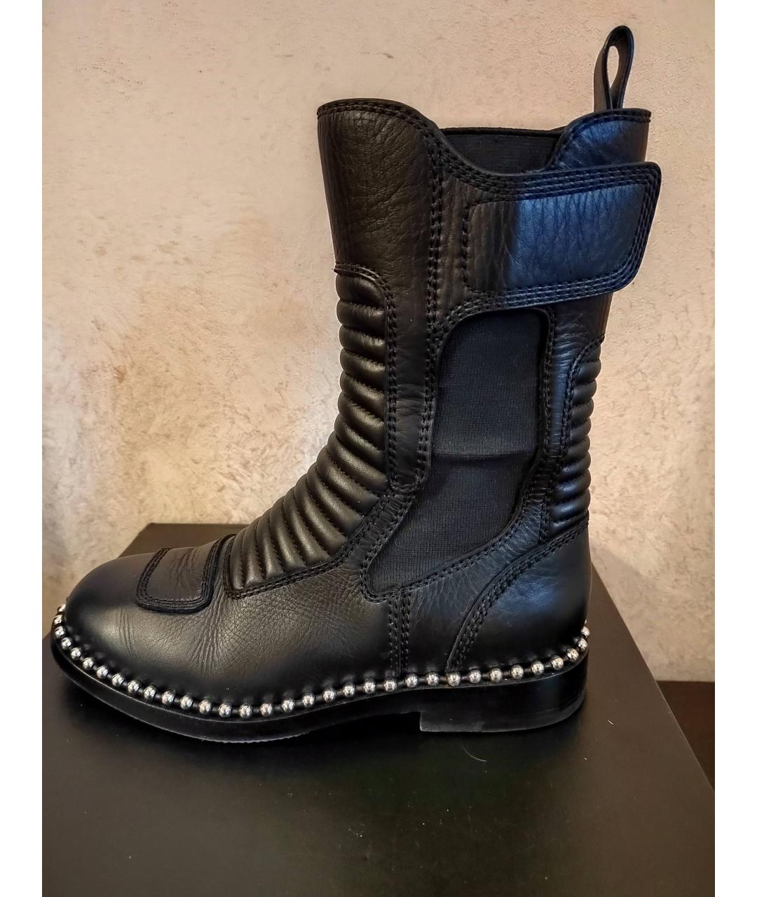 ALEXANDER WANG Черные кожаные ботинки, фото 9
