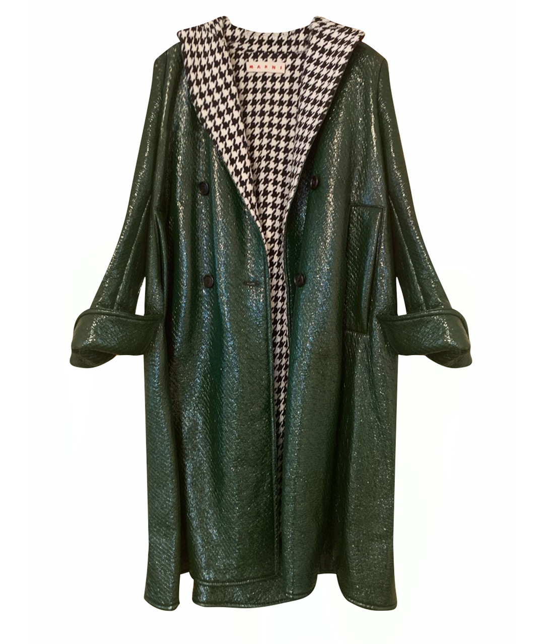 MARNI Зеленые шерстяное пальто, фото 1