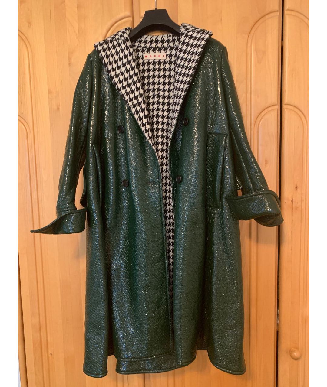 MARNI Зеленые шерстяное пальто, фото 9