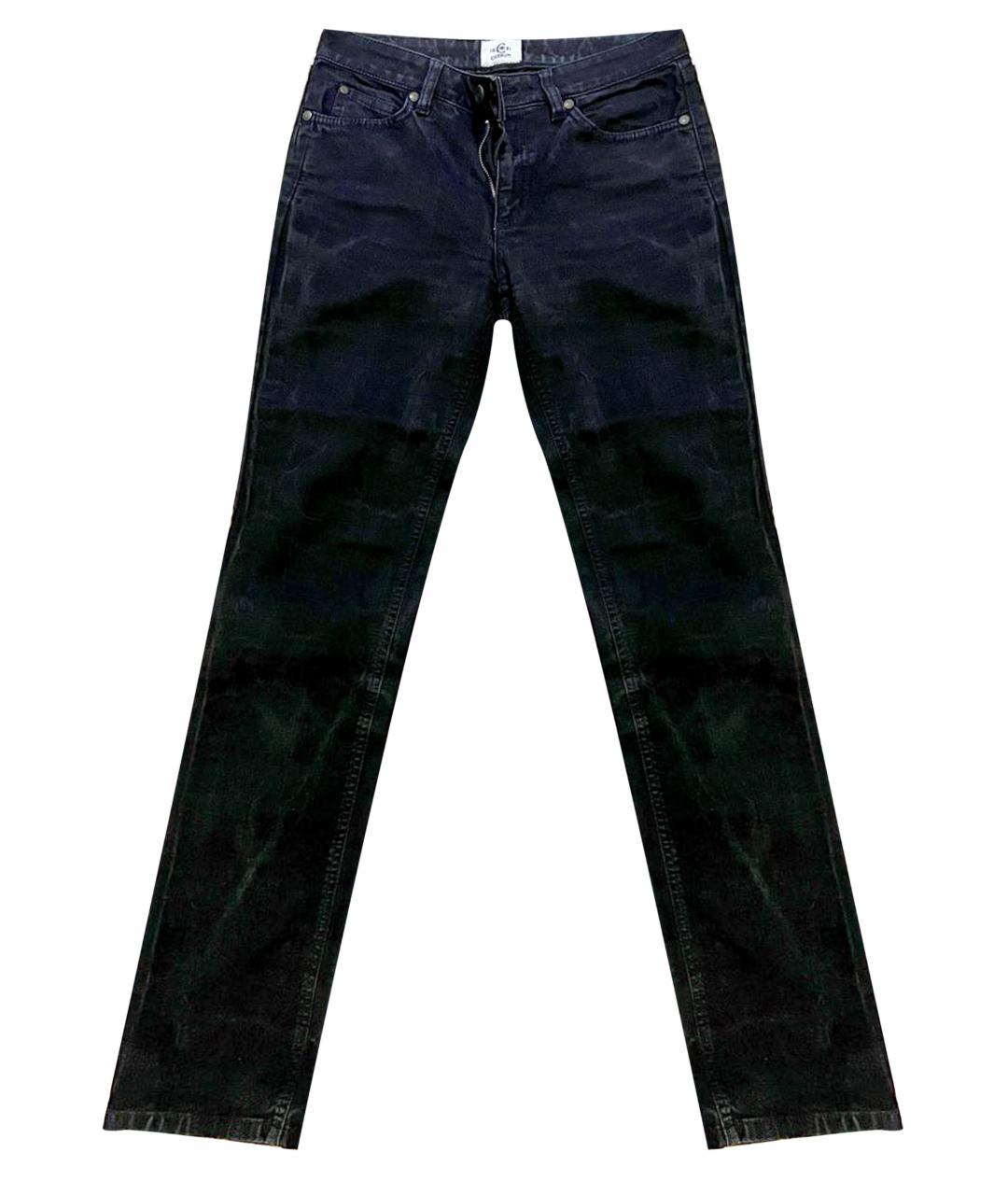 CERRUTI 1881 Черные хлопковые прямые джинсы, фото 1