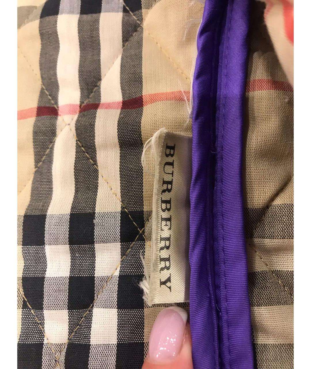 BURBERRY Фиолетовая полиэстеровая куртка, фото 6