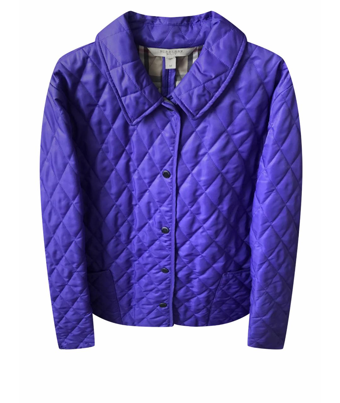 BURBERRY Фиолетовая полиэстеровая куртка, фото 1