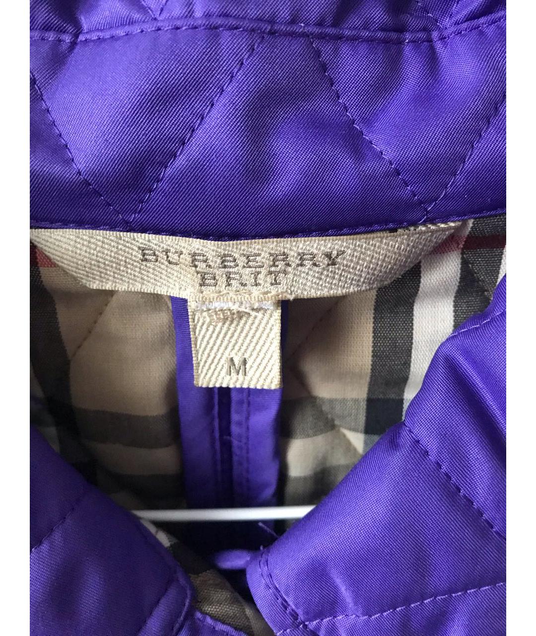 BURBERRY Фиолетовая полиэстеровая куртка, фото 2