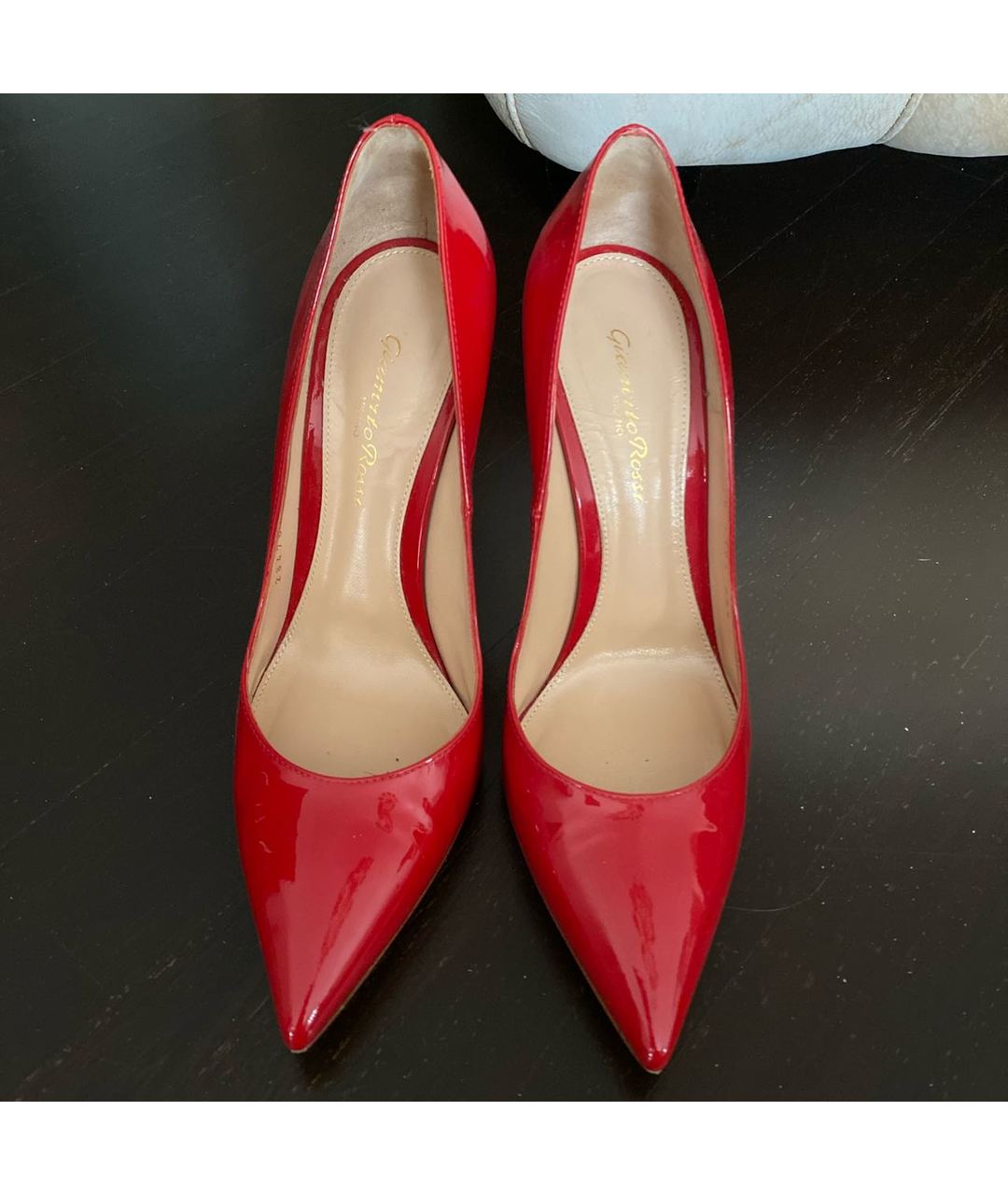 GIANVITO ROSSI Красные туфли из лакированной кожи, фото 2