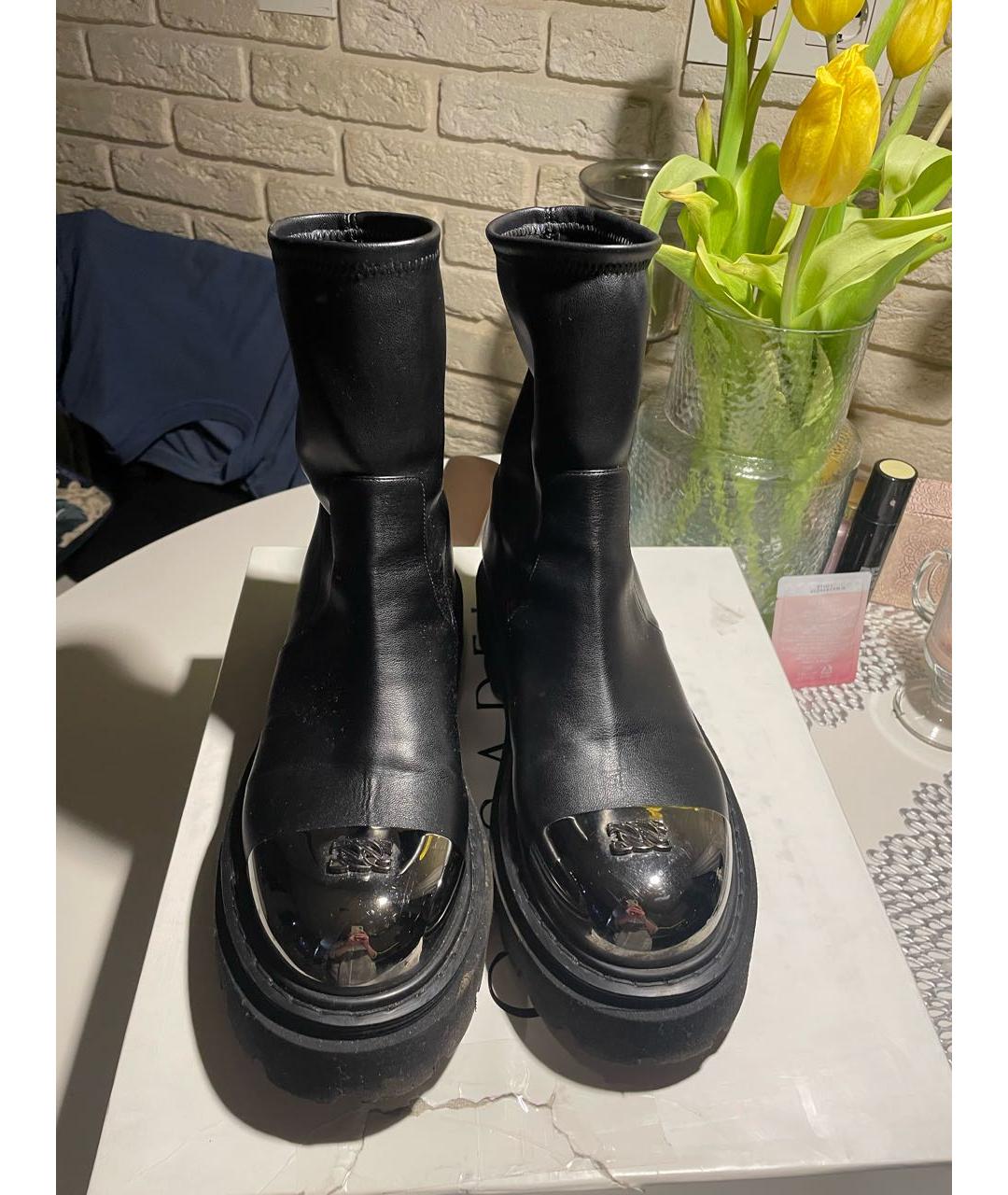 CASADEI Черные ботинки из искусственной кожи, фото 3