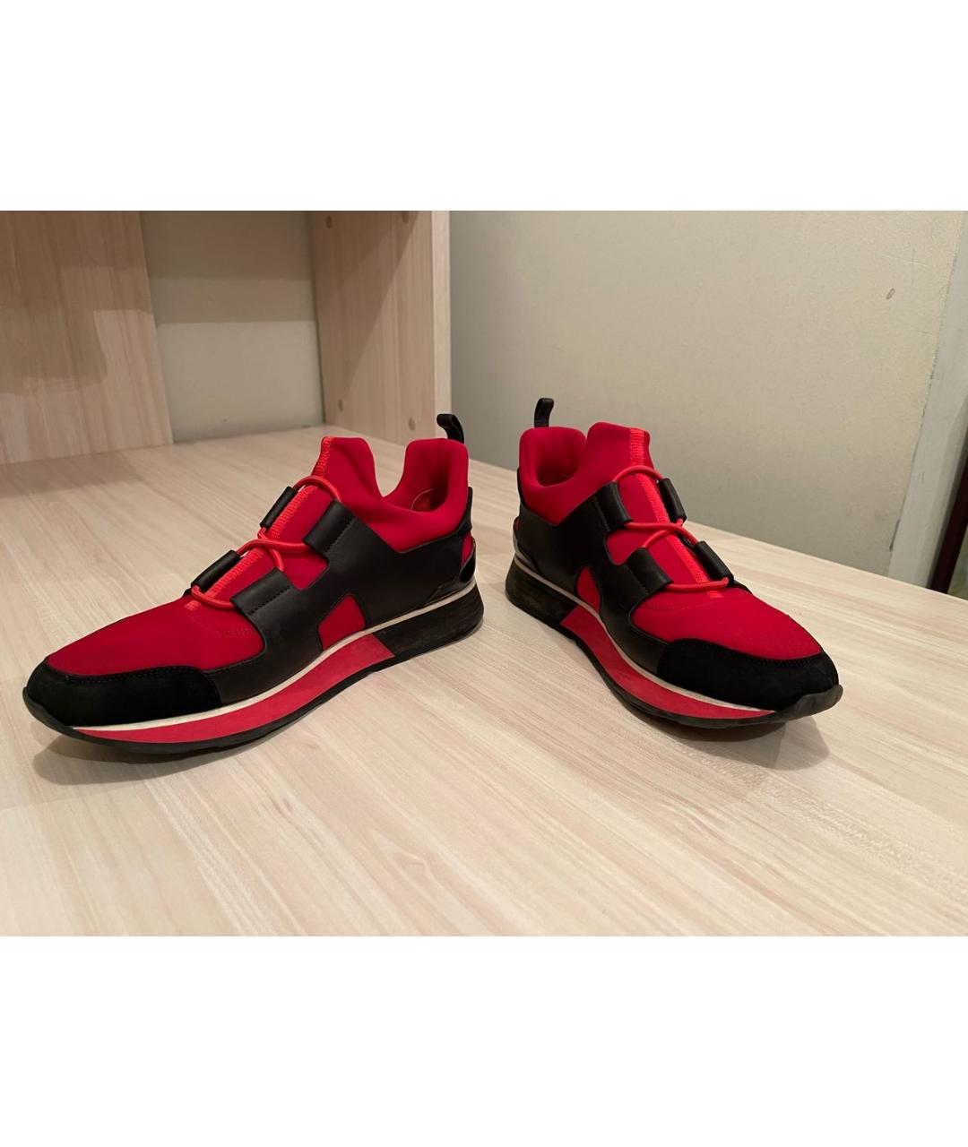 HERMES PRE-OWNED Красные синтетические кроссовки, фото 4