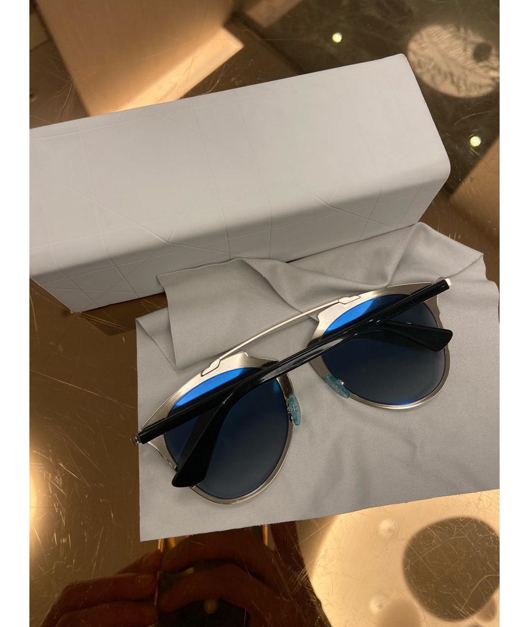 CHRISTIAN DIOR PRE-OWNED Серебряные пластиковые солнцезащитные очки, фото 3