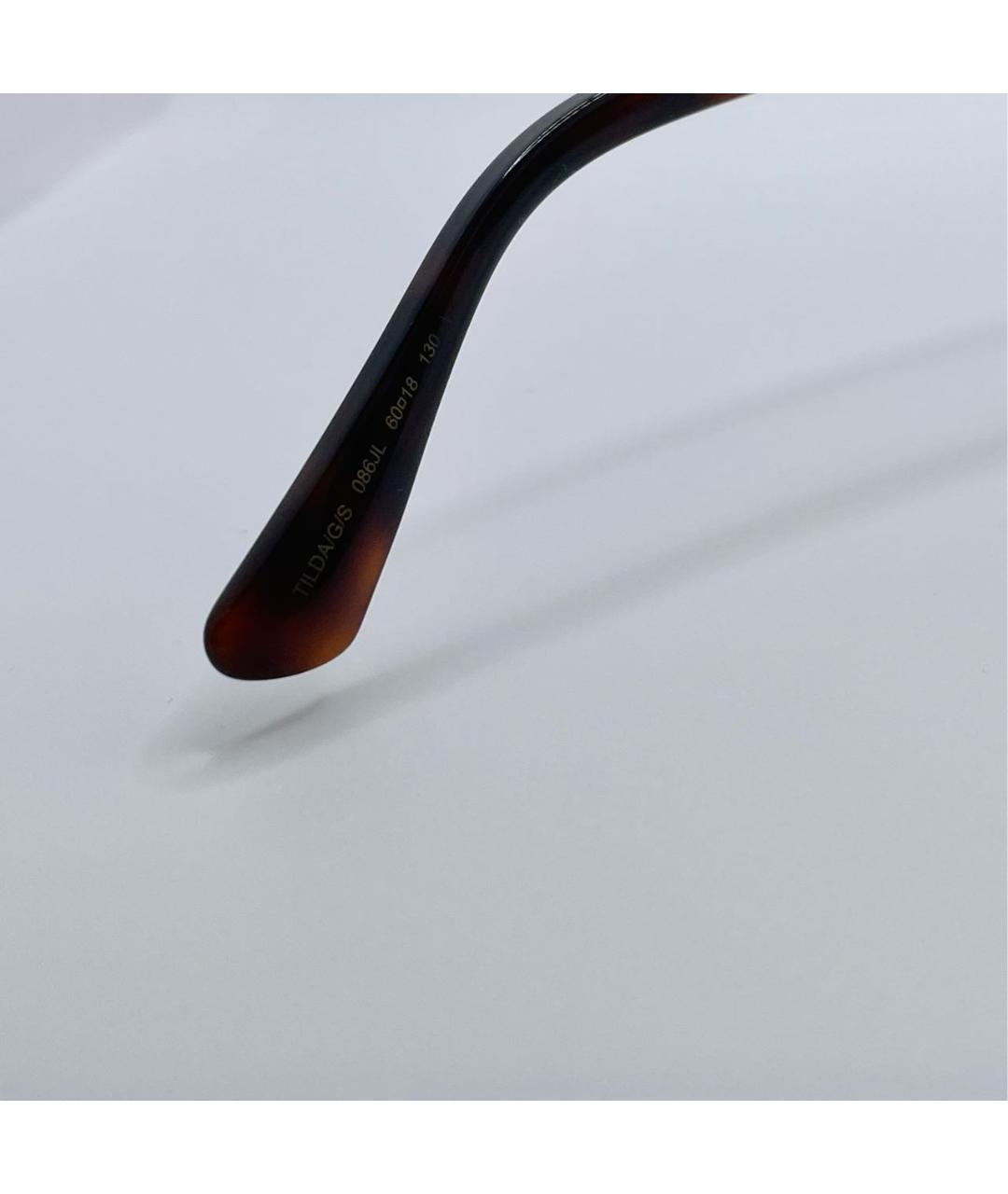 JIMMY CHOO Коричневые пластиковые солнцезащитные очки, фото 6