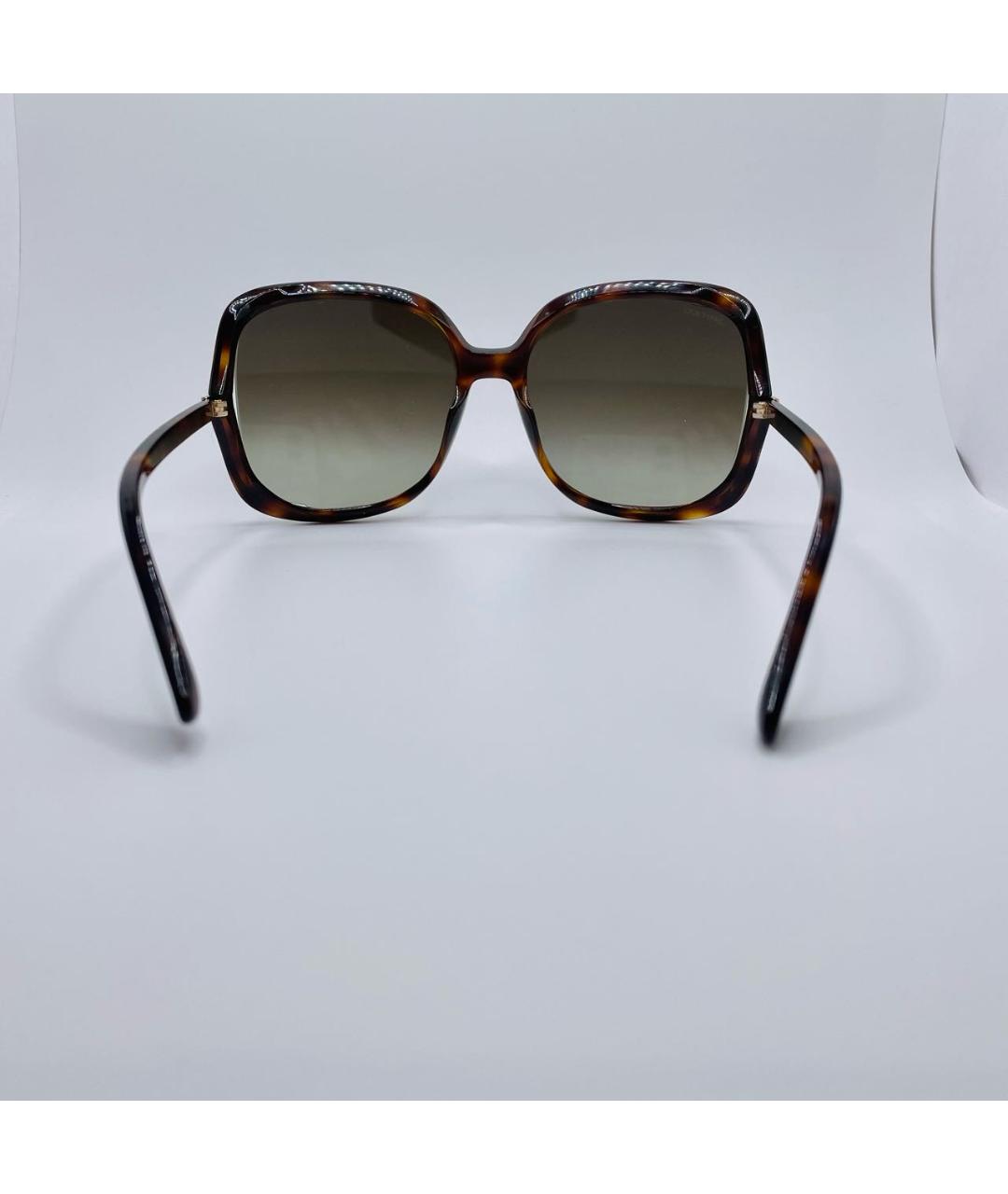 JIMMY CHOO Коричневые пластиковые солнцезащитные очки, фото 4