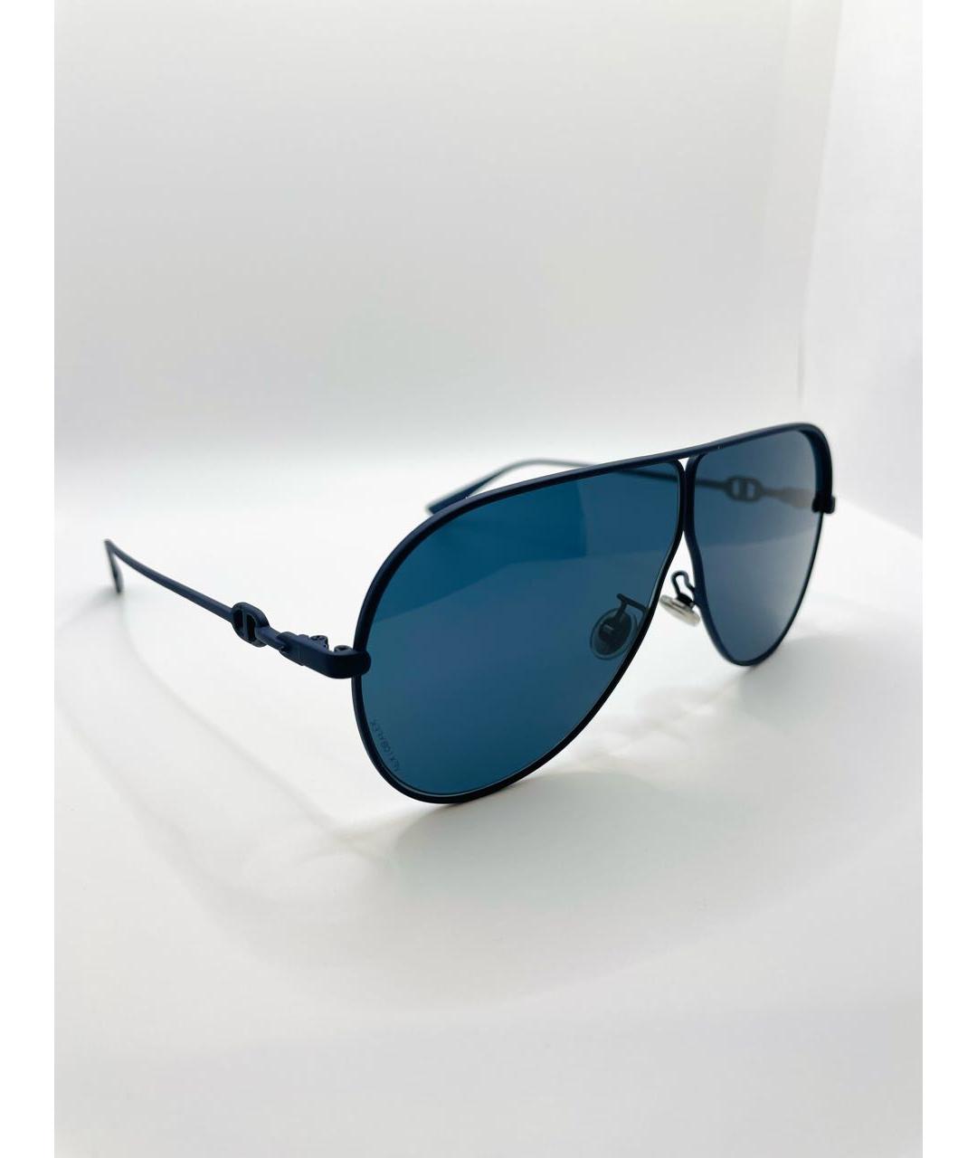 CHRISTIAN DIOR Синие металлические солнцезащитные очки, фото 2