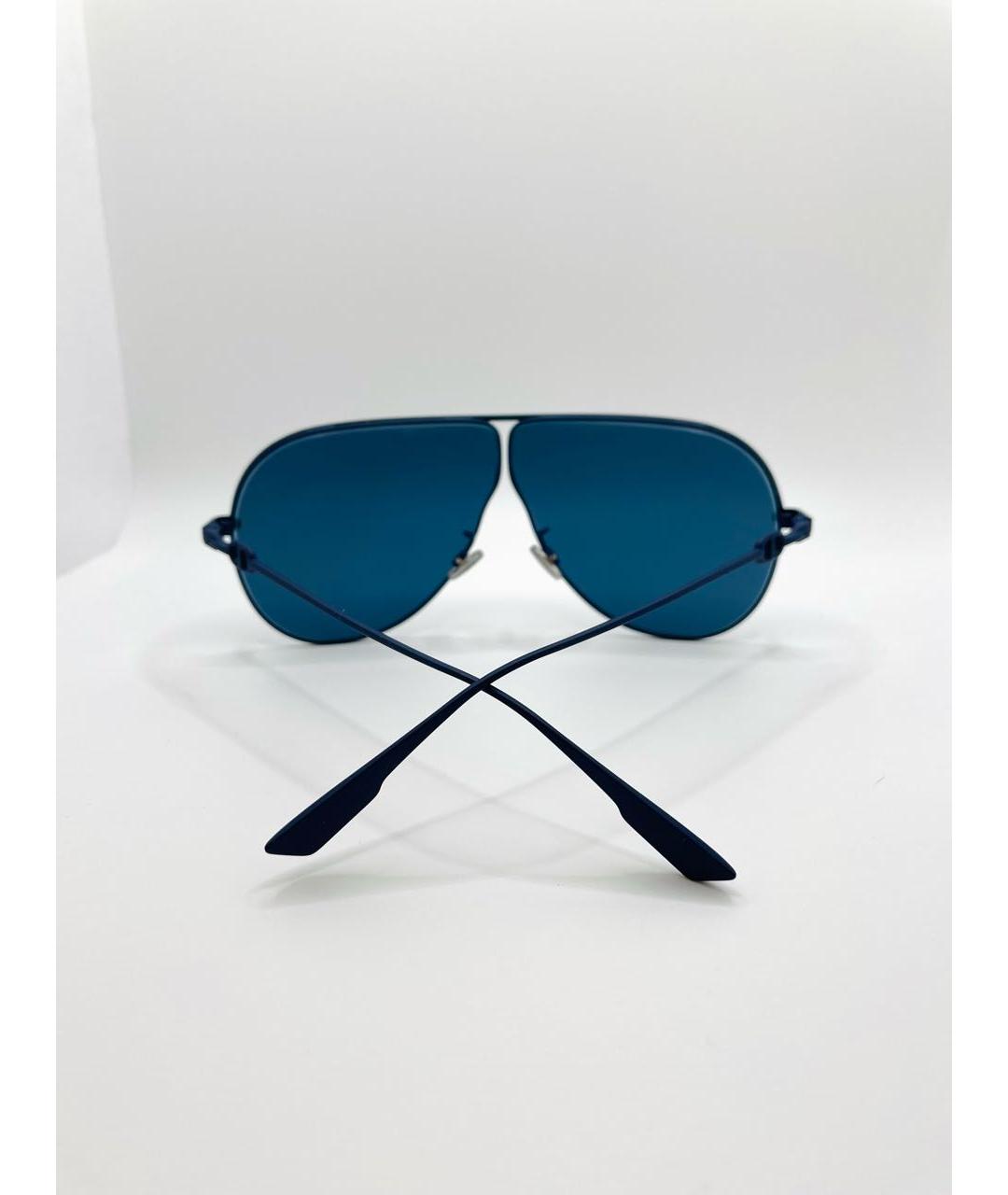 CHRISTIAN DIOR Синие металлические солнцезащитные очки, фото 7