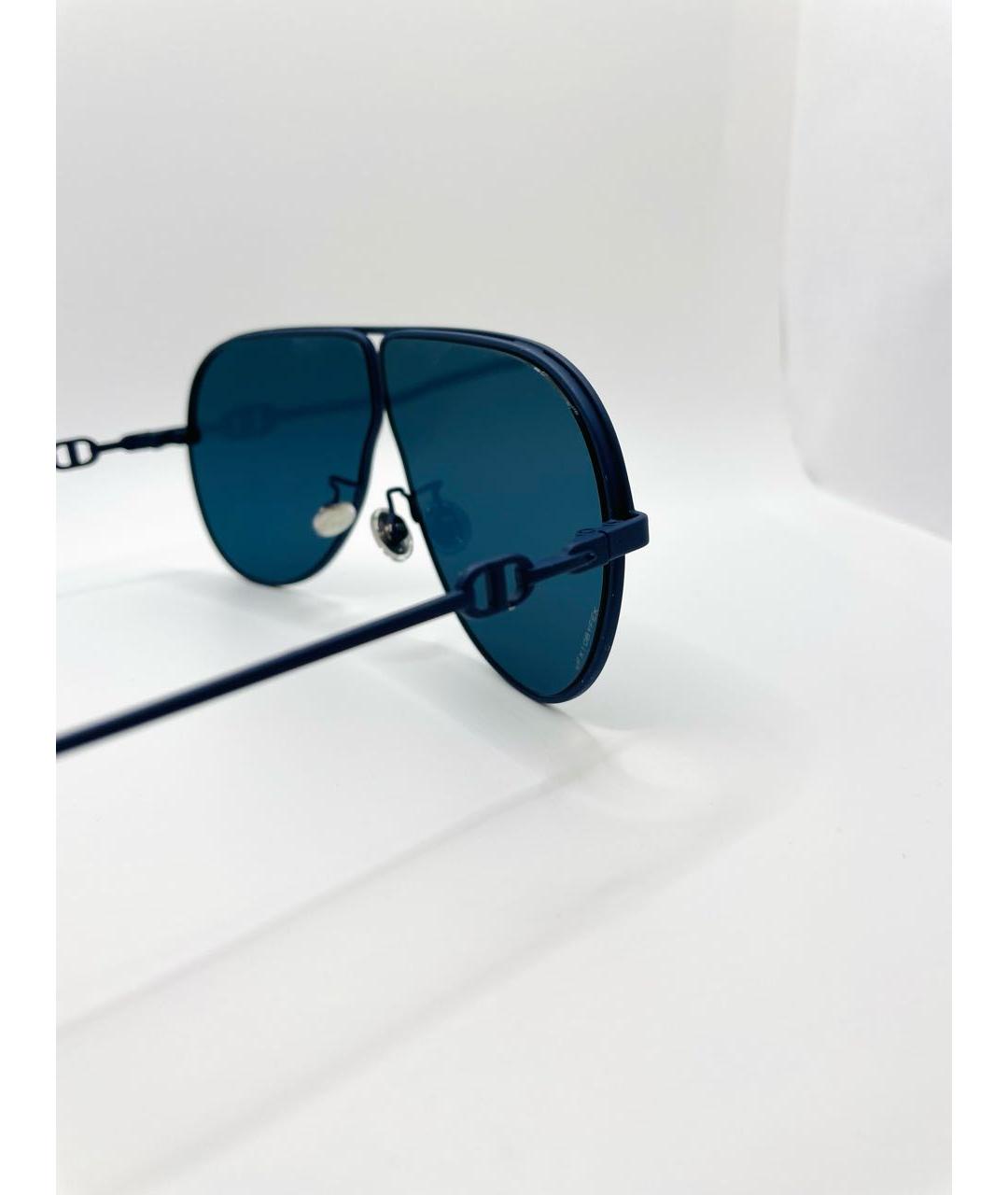 CHRISTIAN DIOR Синие металлические солнцезащитные очки, фото 5