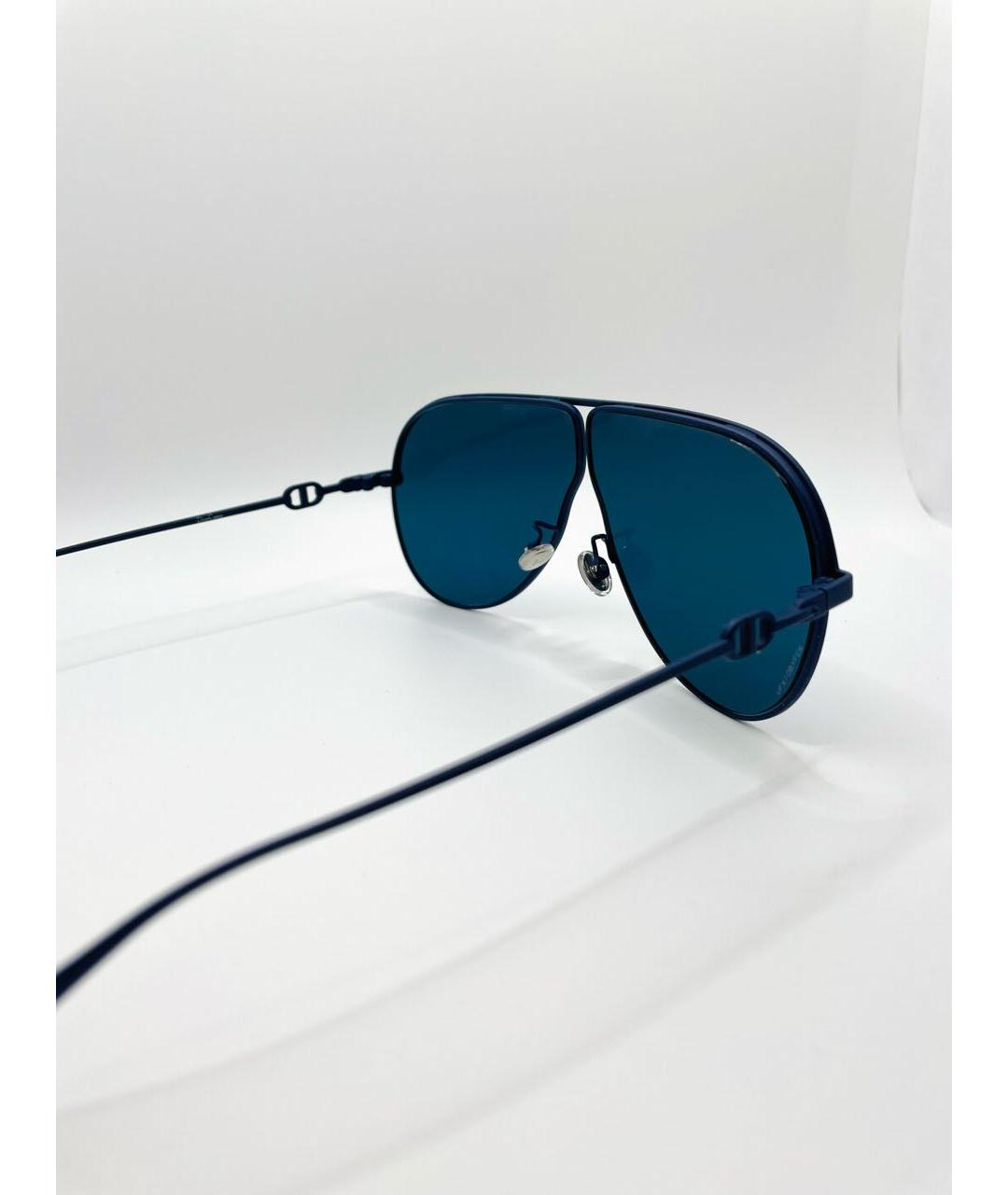 CHRISTIAN DIOR Синие металлические солнцезащитные очки, фото 8
