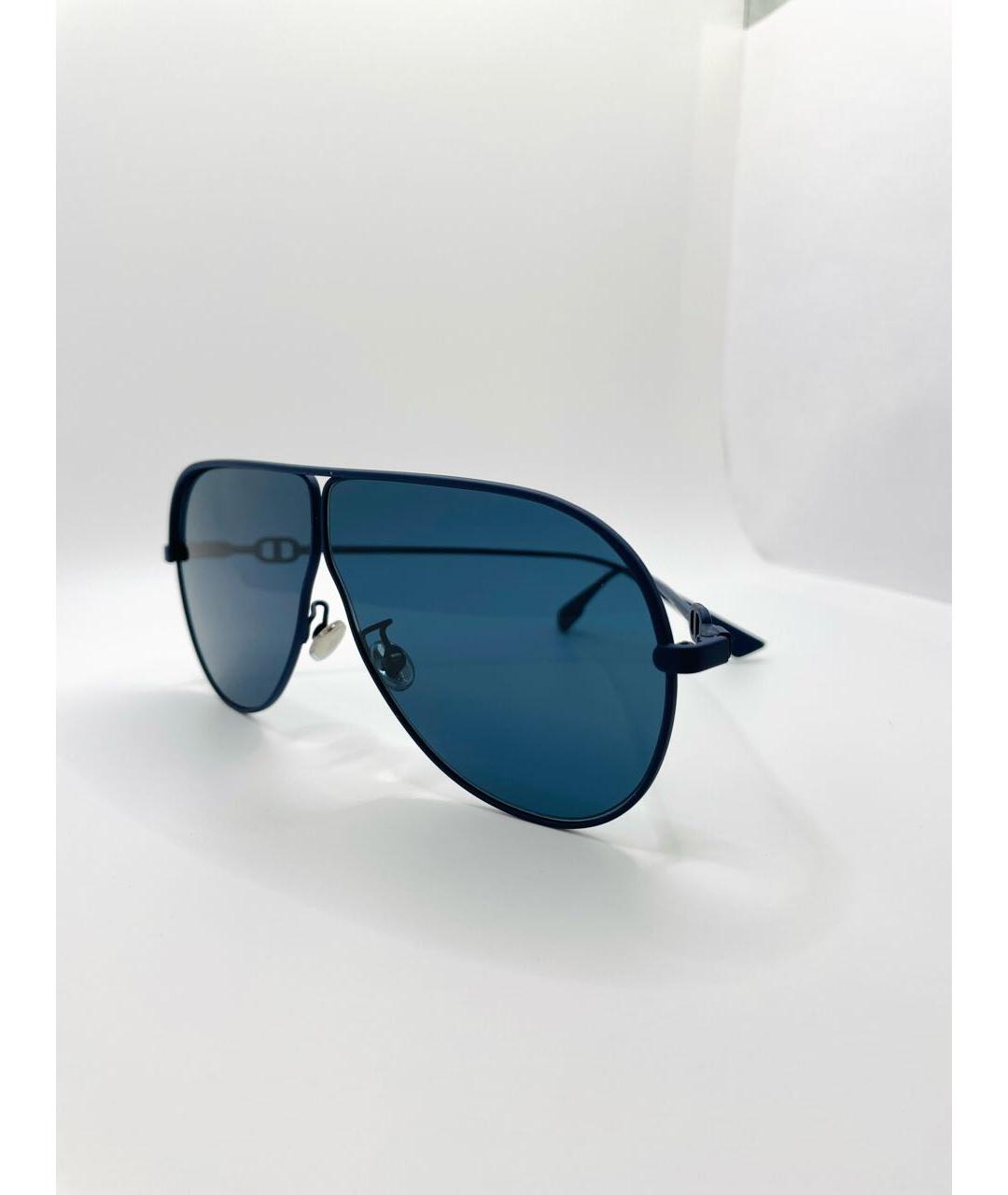 CHRISTIAN DIOR Синие металлические солнцезащитные очки, фото 6