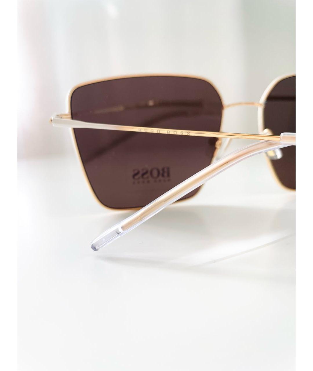 HUGO BOSS Коричневые металлические солнцезащитные очки, фото 6