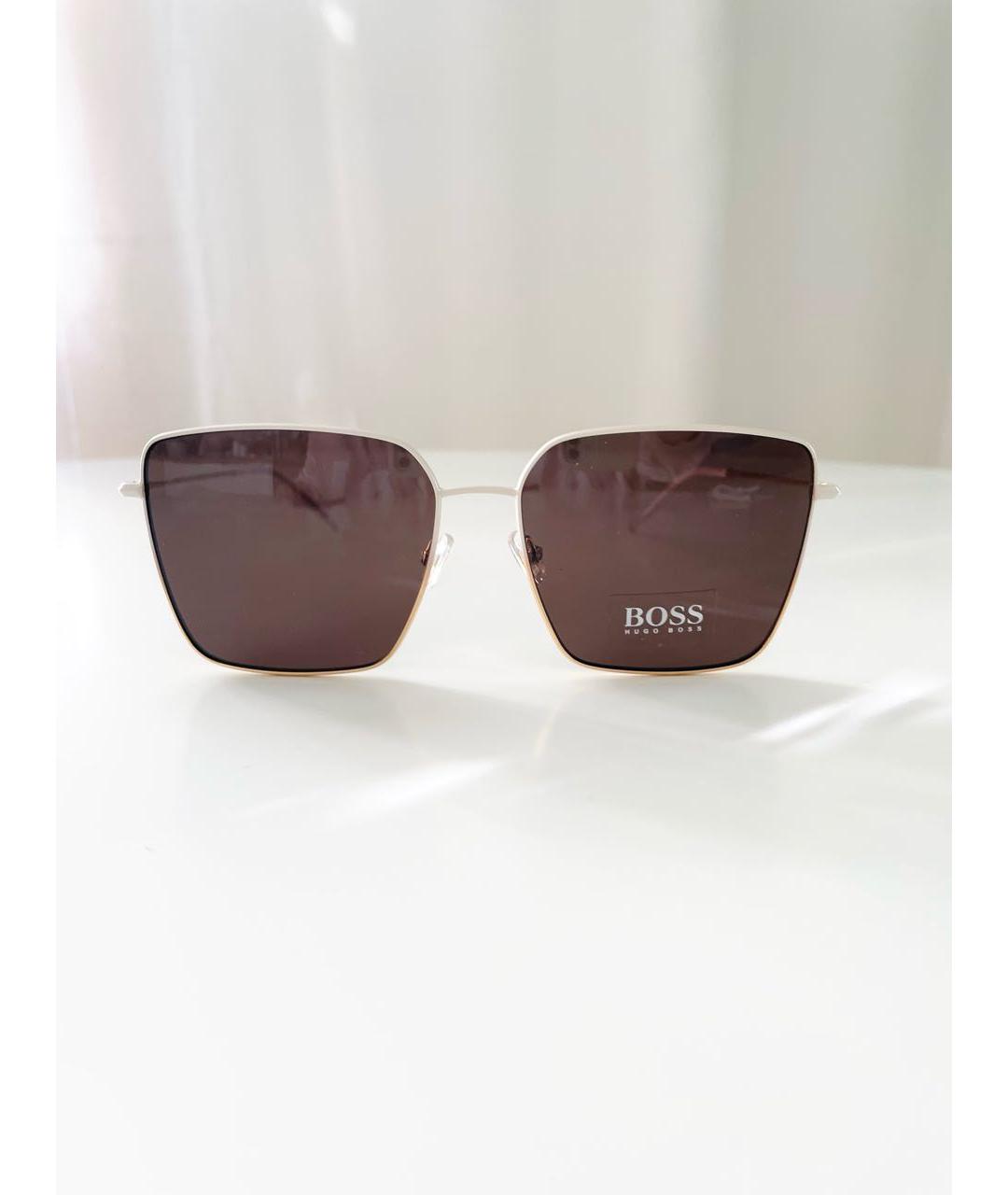 HUGO BOSS Коричневые металлические солнцезащитные очки, фото 9