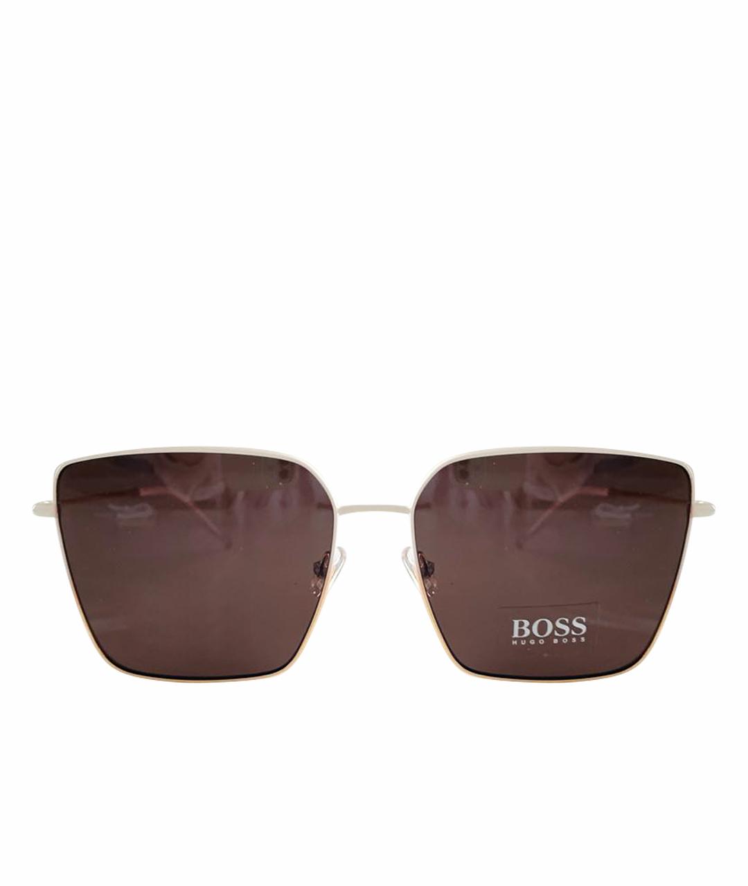 HUGO BOSS Коричневые металлические солнцезащитные очки, фото 1