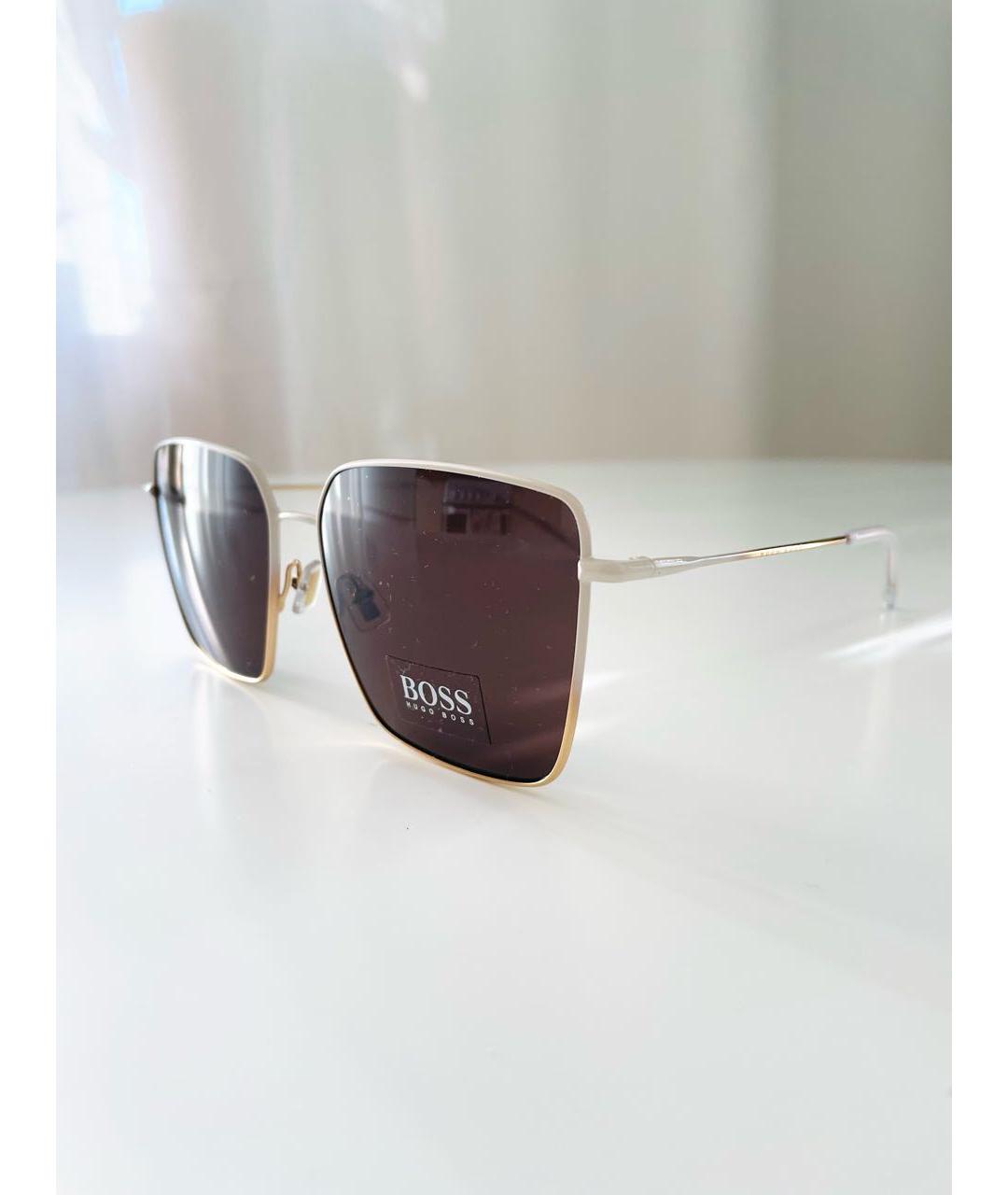 HUGO BOSS Коричневые металлические солнцезащитные очки, фото 3