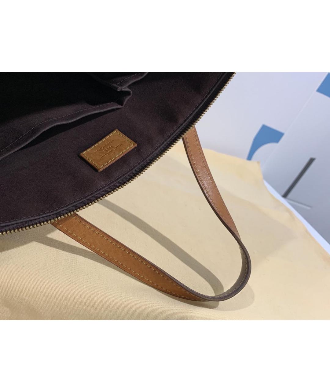 LOUIS VUITTON Бордовая сумка тоут из лакированной кожи, фото 6
