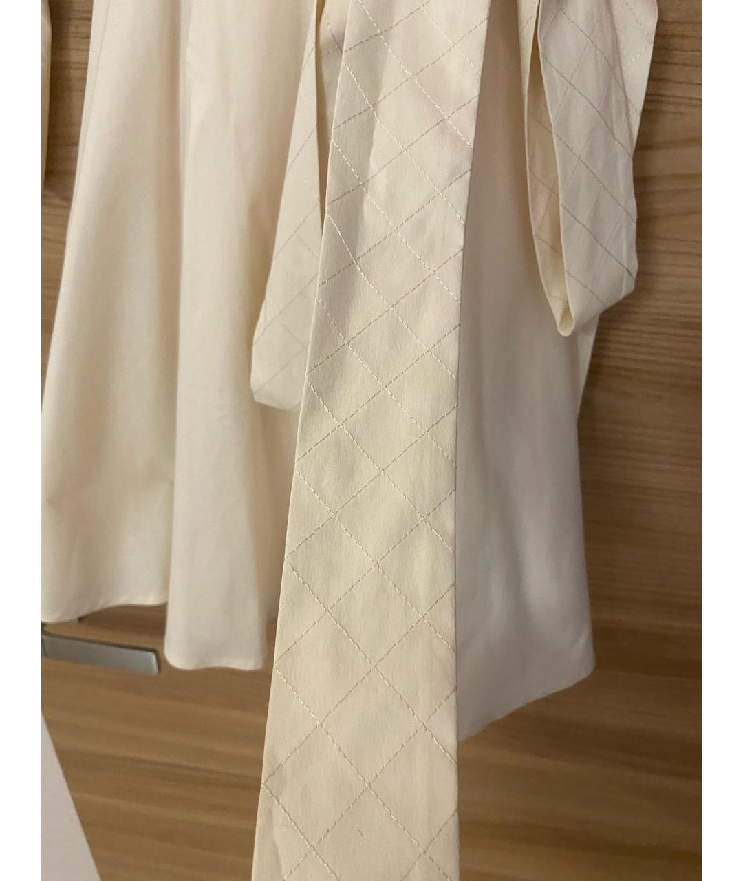 ELISABETTA FRANCHI Белое хлопко-эластановое коктейльное платье, фото 5