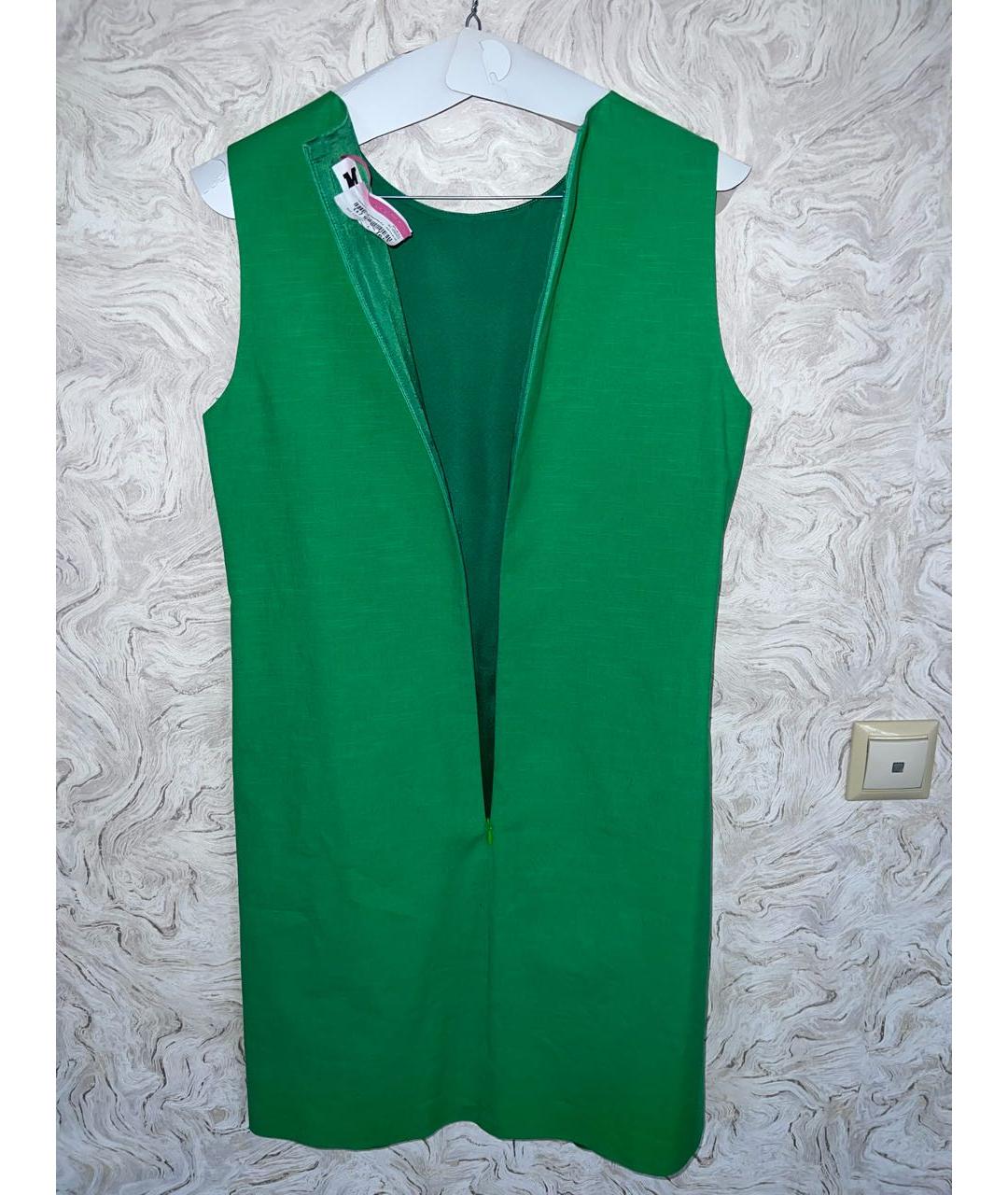 M MISSONI Зеленые льняное повседневное платье, фото 2