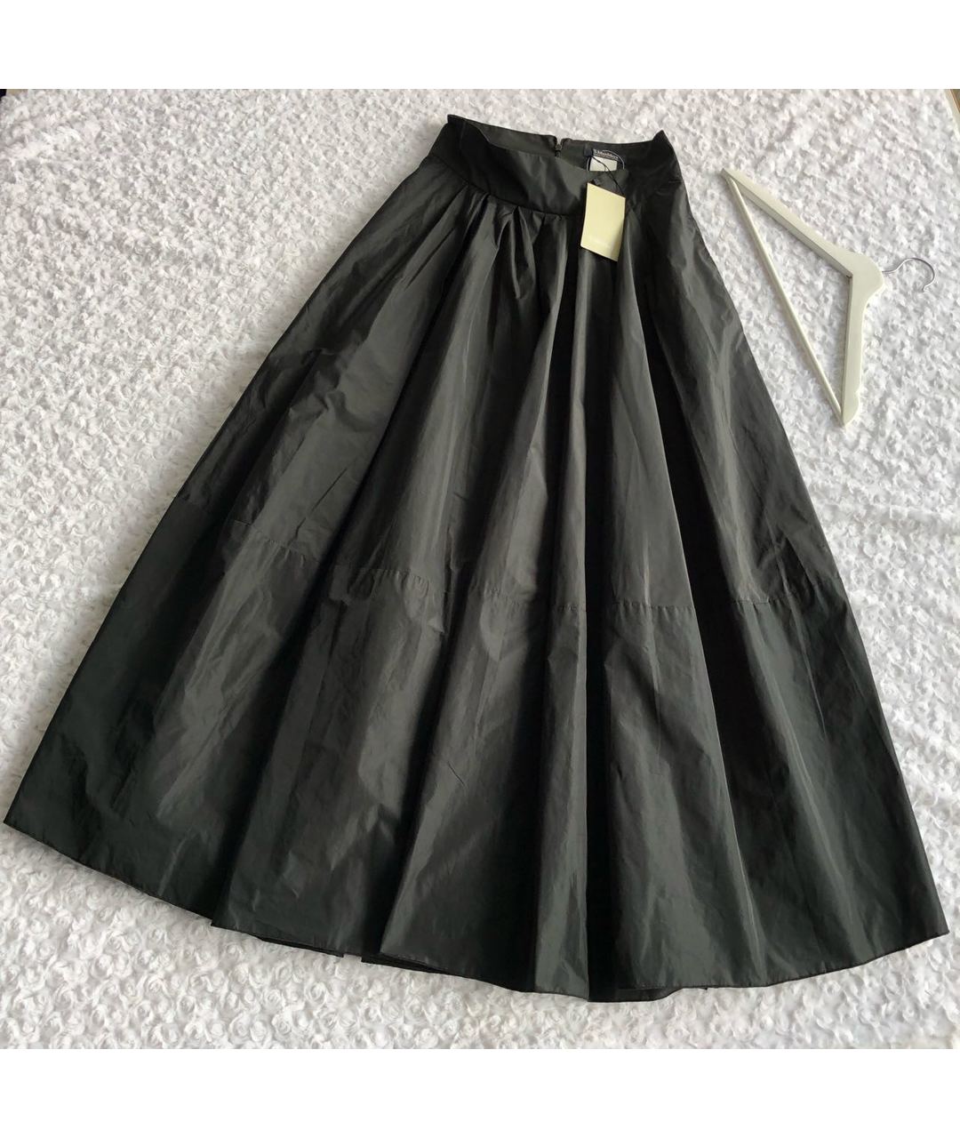 'S MAX MARA Черная полиэстеровая юбка макси, фото 3