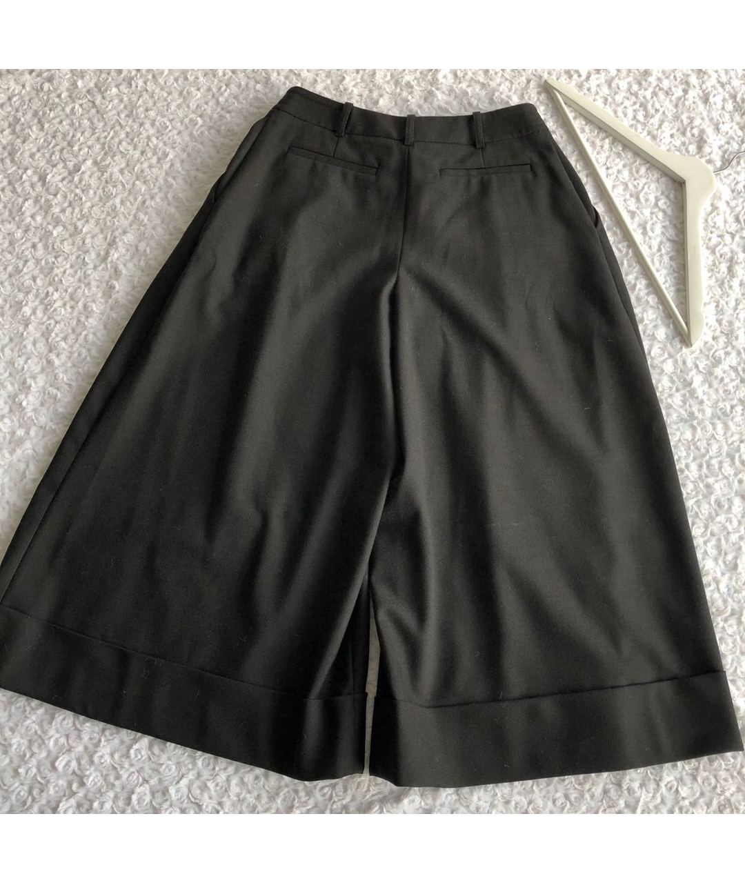 JIL SANDER Черные шерстяные брюки широкие, фото 2
