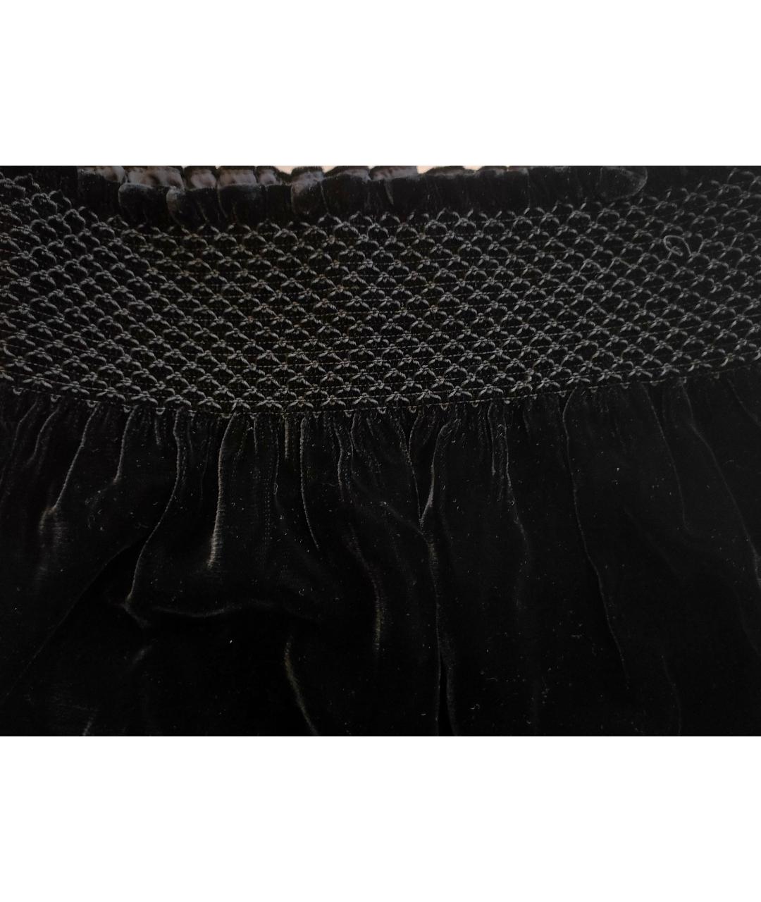 VALENTINO Черная бархатная юбка миди, фото 8