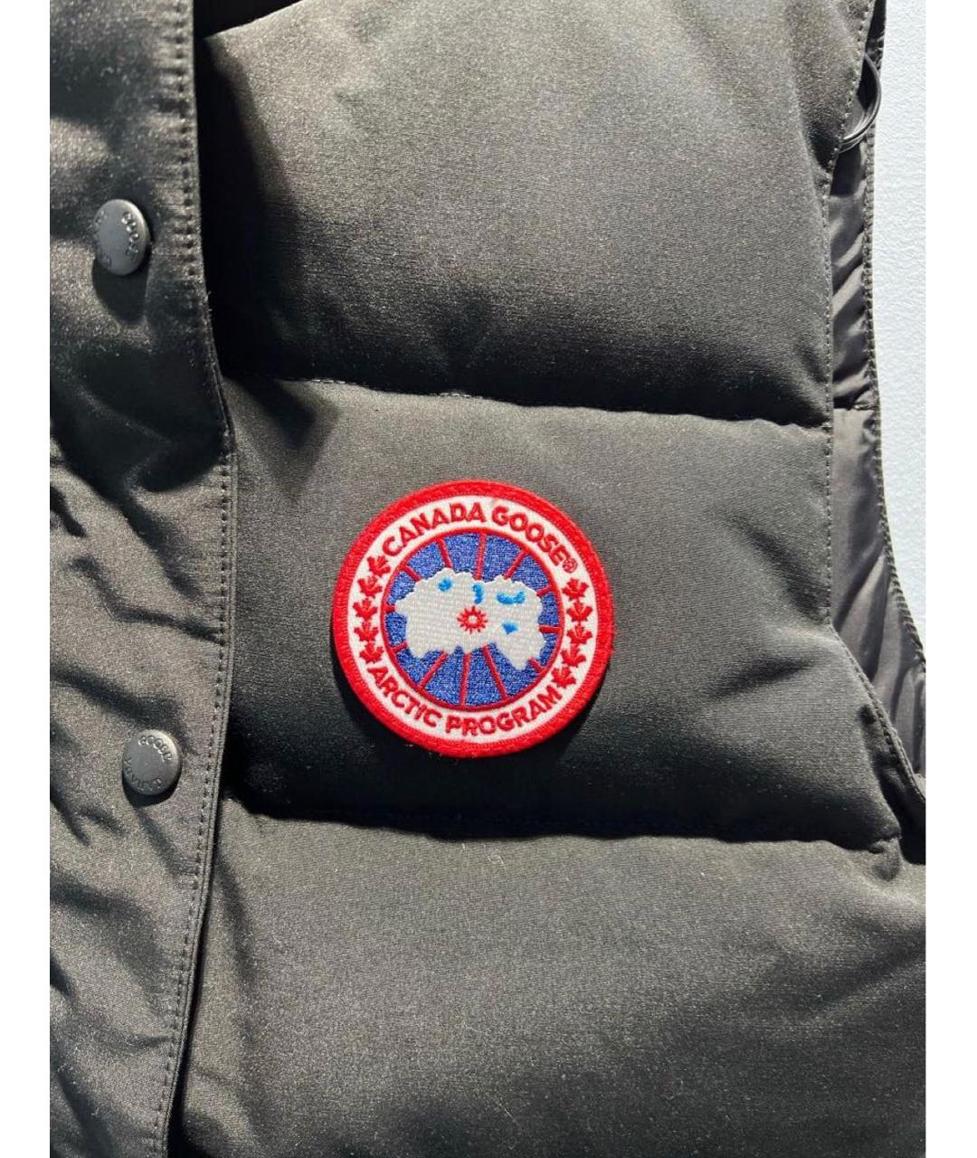 CANADA GOOSE Черный полиэстеровый жилет, фото 4