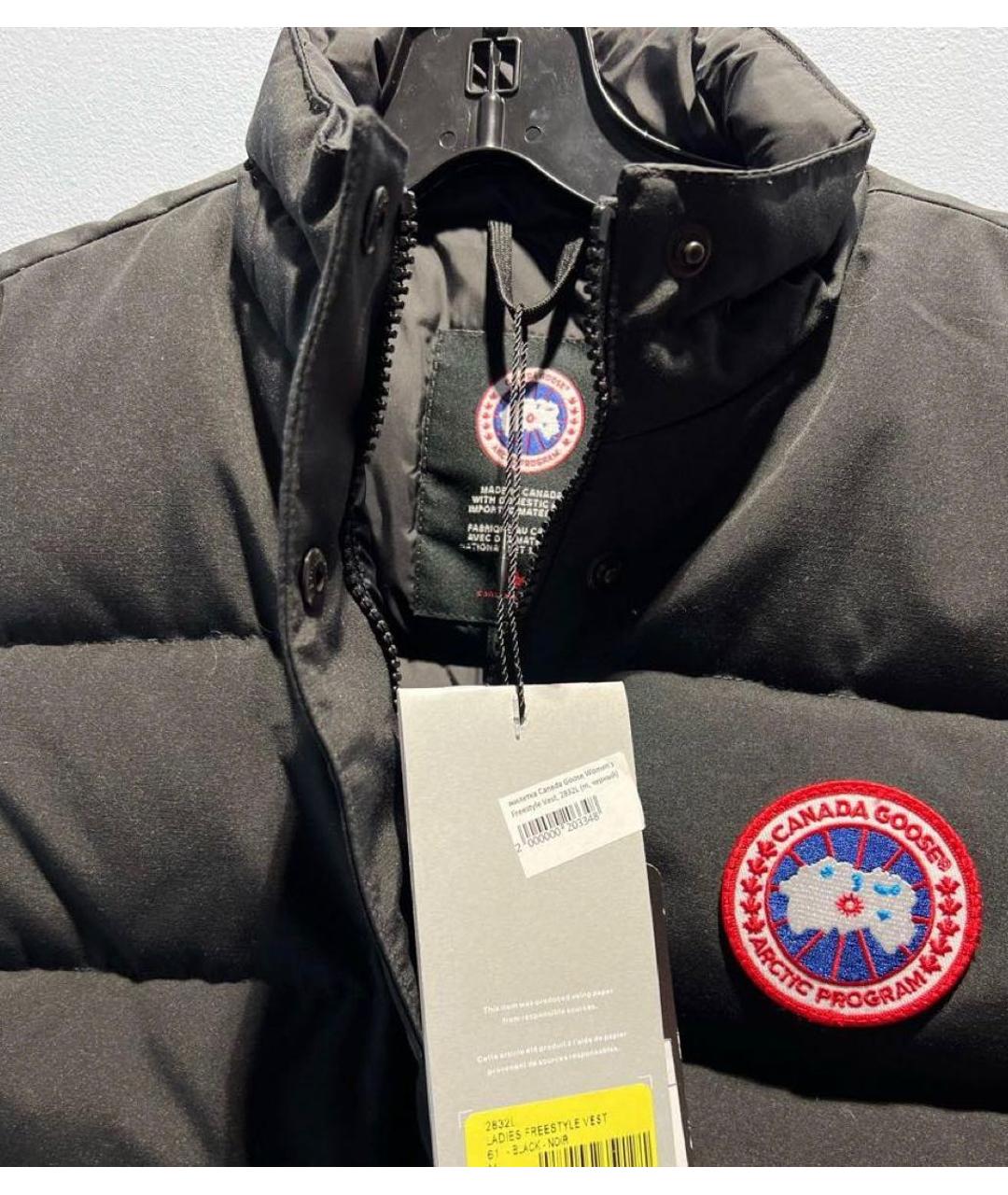 CANADA GOOSE Черный полиэстеровый жилет, фото 3