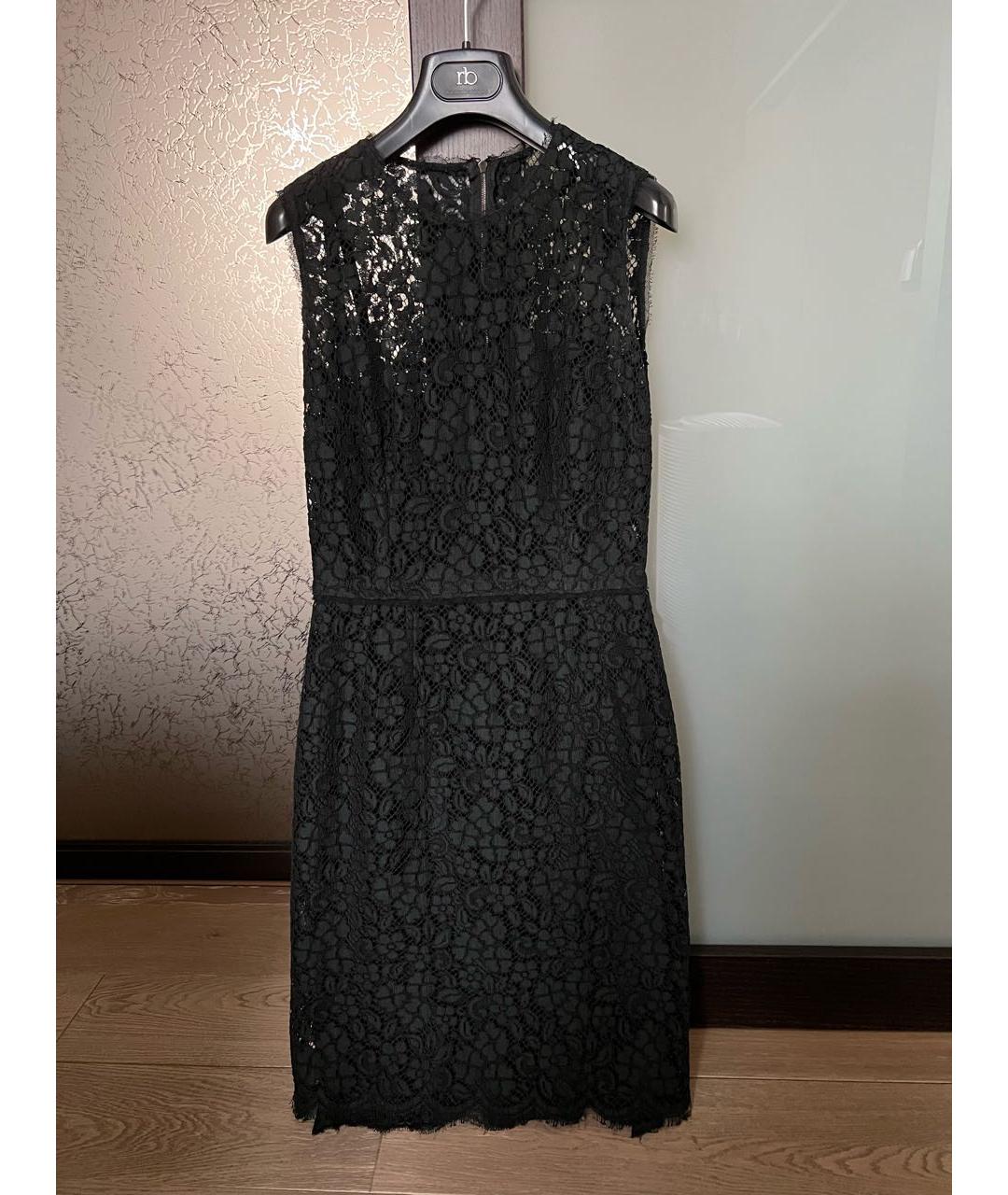 DOLCE&GABBANA Черное хлопковое коктейльное платье, фото 6