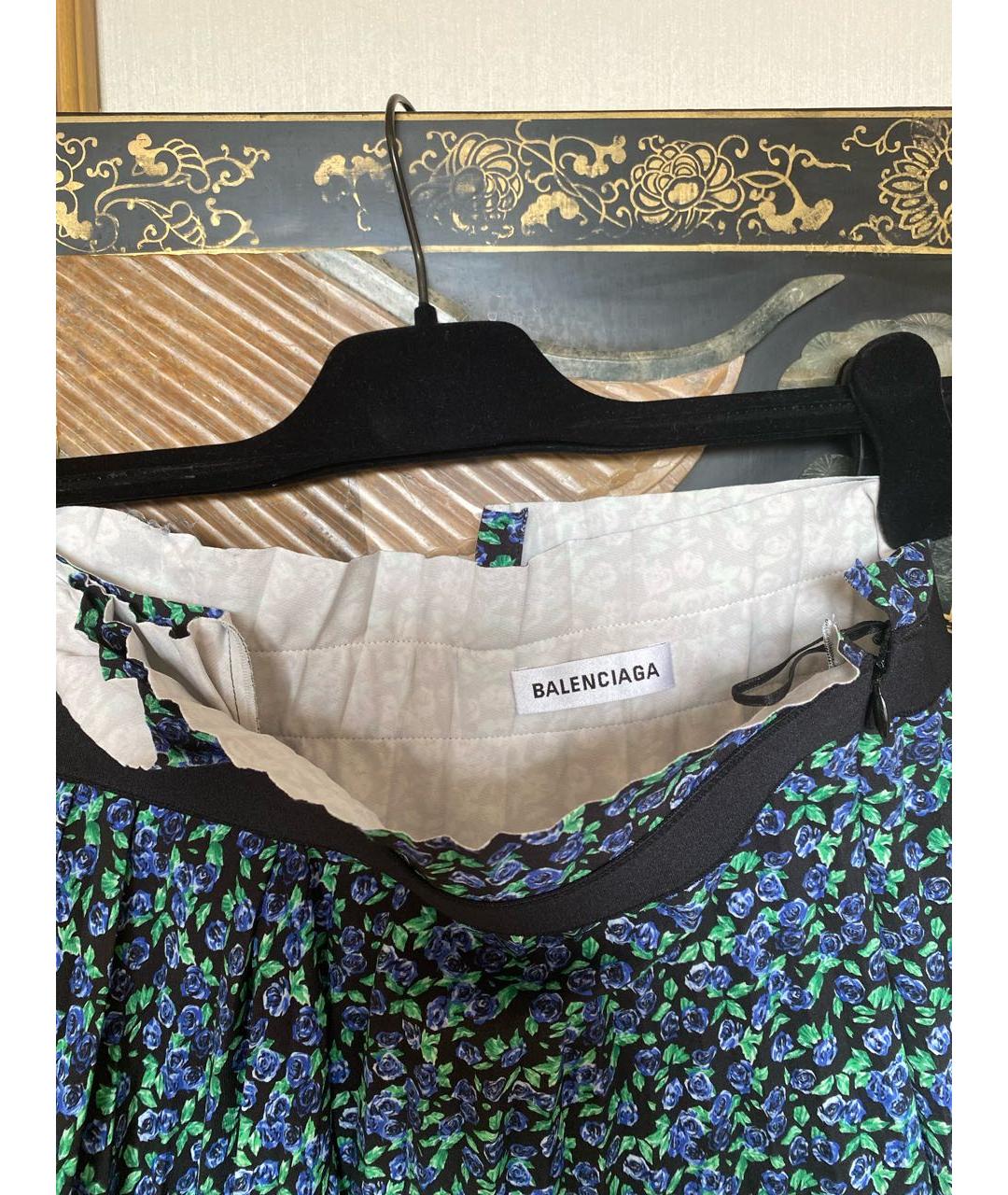 BALENCIAGA Мульти полиэстеровая юбка миди, фото 2
