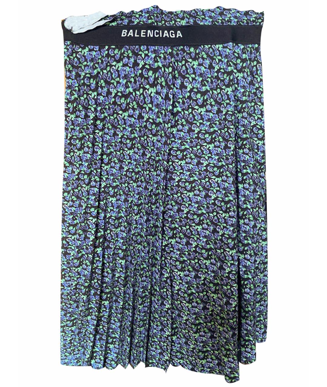 BALENCIAGA Мульти полиэстеровая юбка миди, фото 6