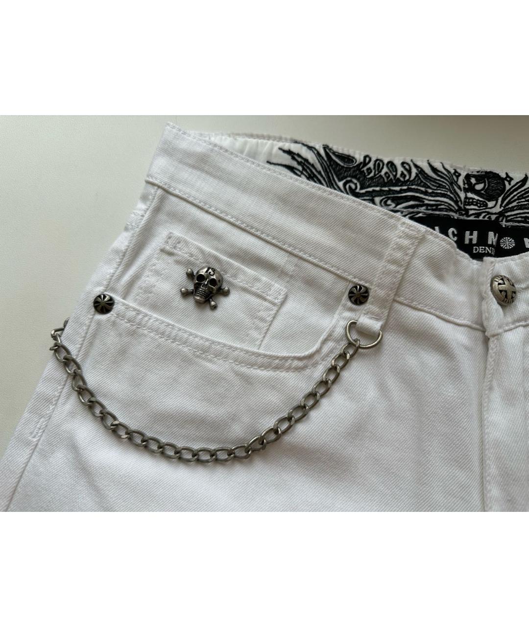 JOHN RICHMOND Белые хлопковые прямые джинсы, фото 5