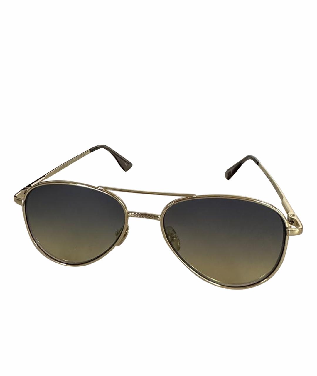 LE SPECS Золотые металлические солнцезащитные очки, фото 1