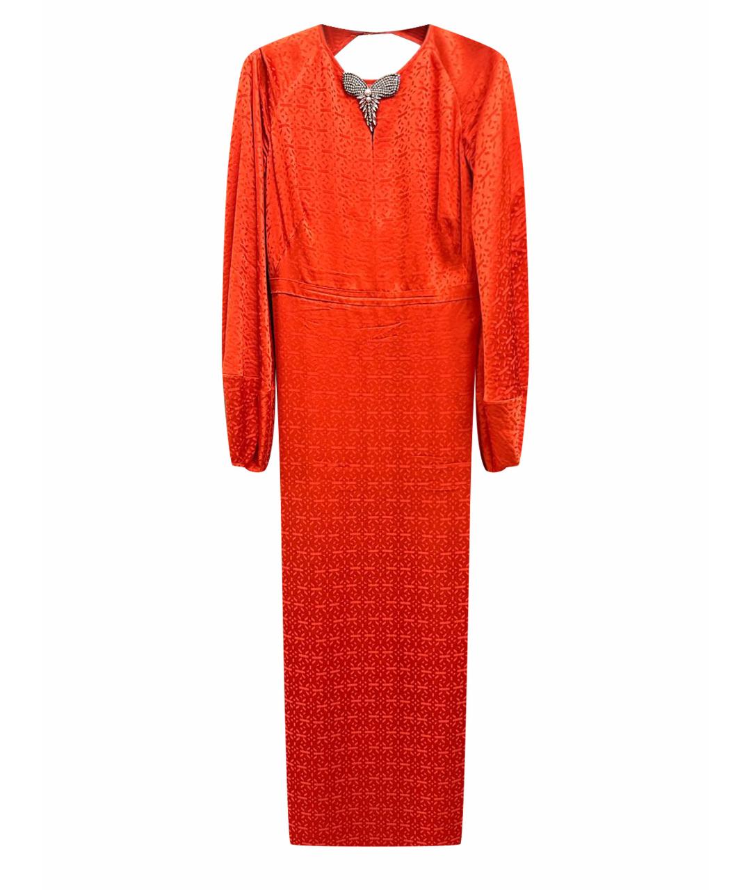 TEMPERLEY LONDON Красное атласное вечернее платье, фото 1
