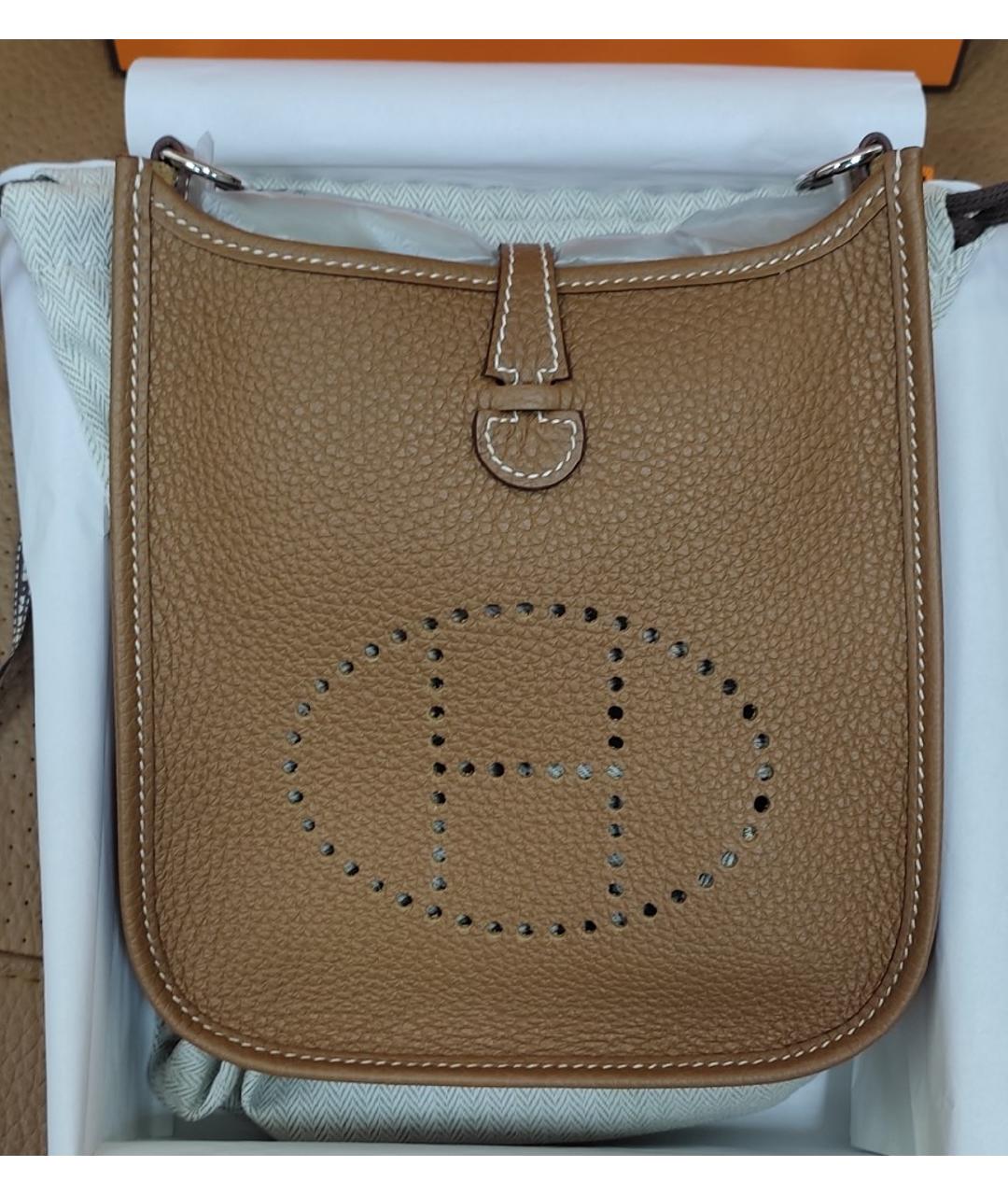 HERMES Коричневая кожаная сумка через плечо, фото 2