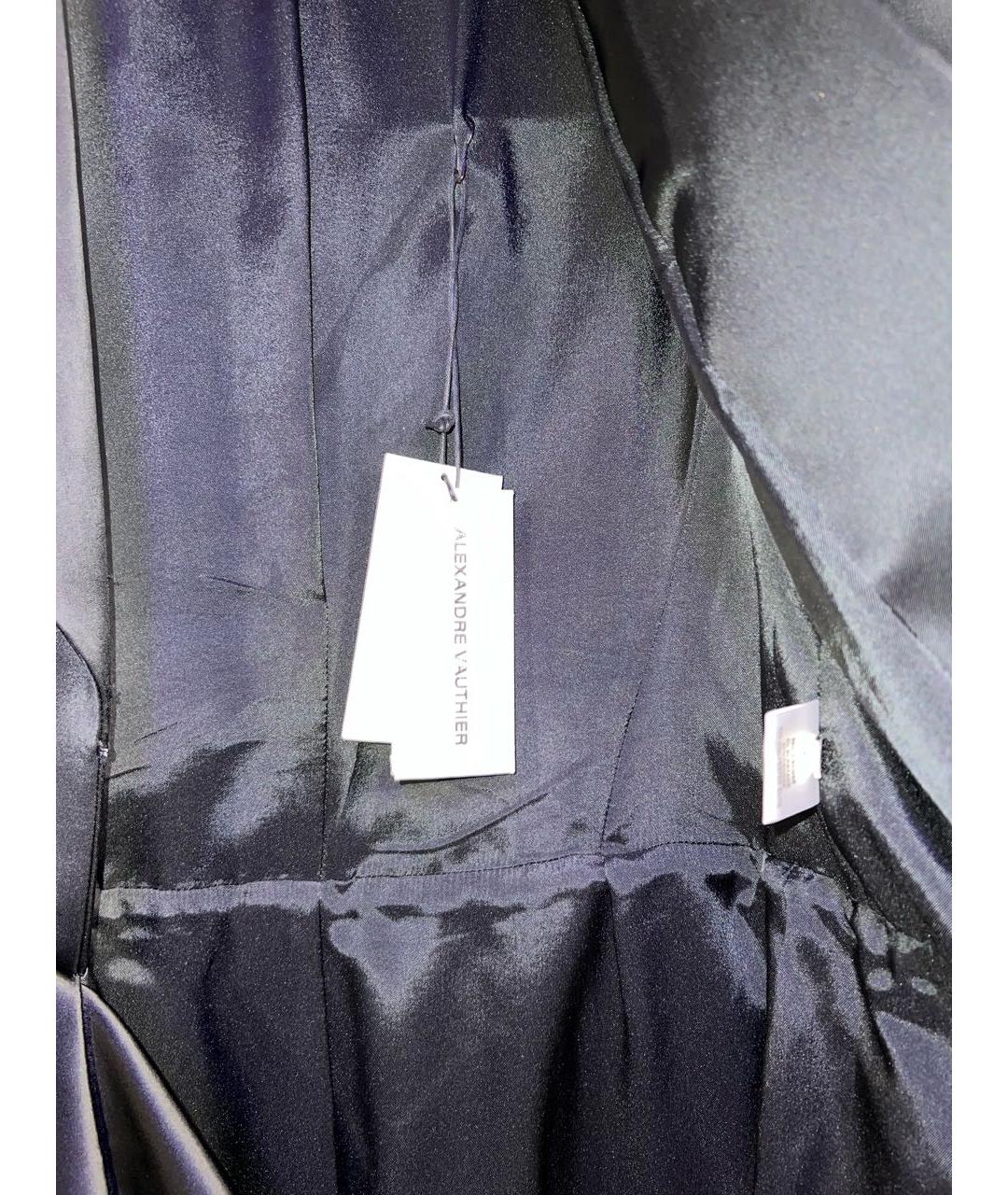 ALEXANDRE VAUTHIER Черное вискозное коктейльное платье, фото 5